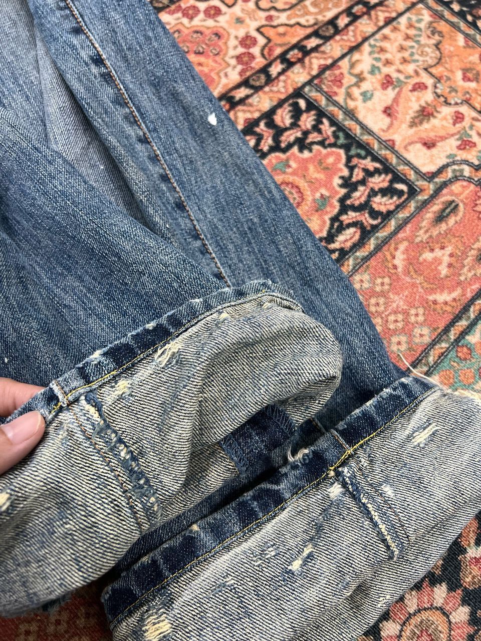 Japanese Brand Japanese Brand Flash Report Sashiko Jeans Size US 31 - 11 Thumbnail