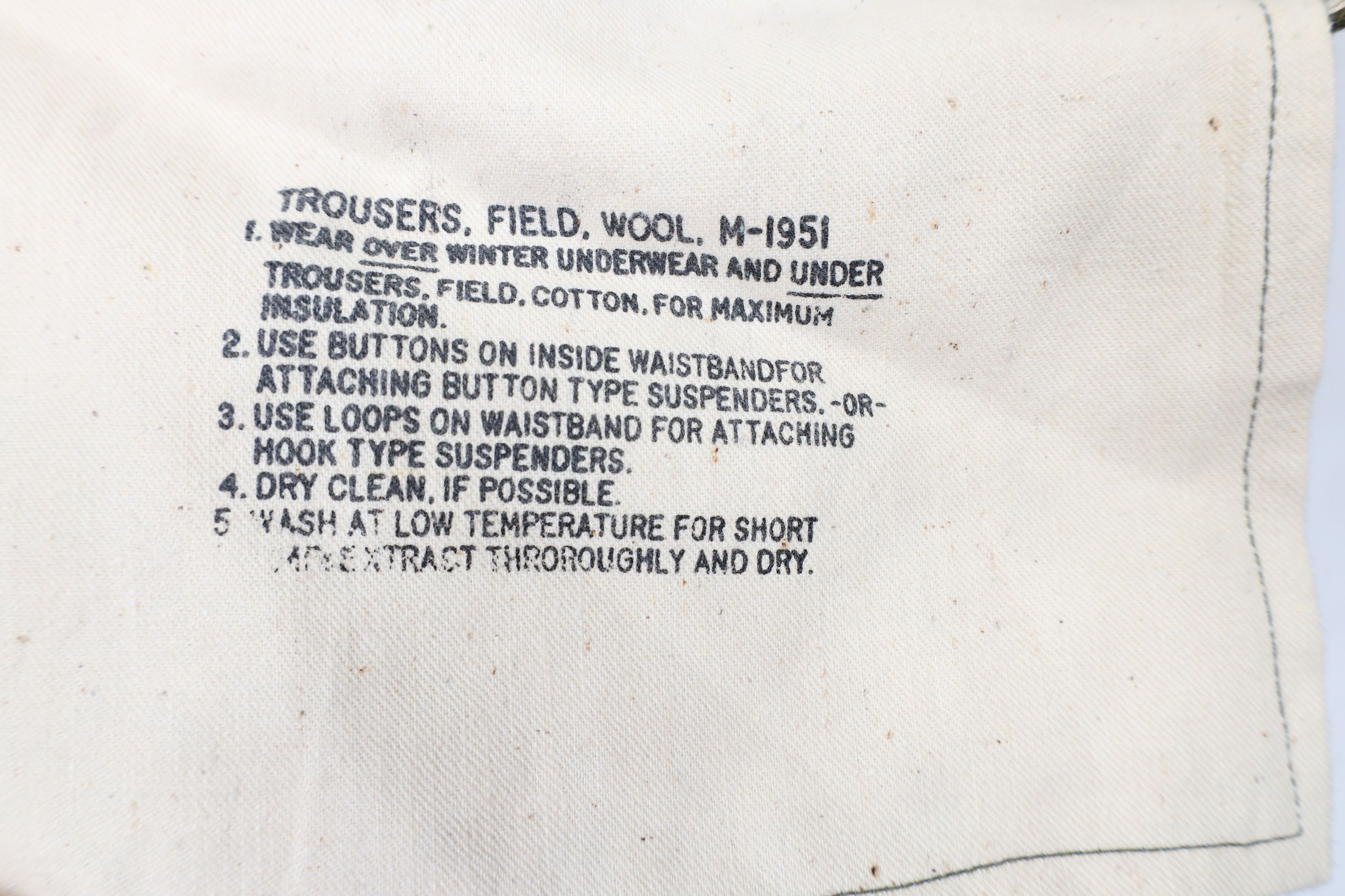 Vintage Vintage 50s Korean War Wool M-1951 Field Trousers Pants USA Size US 34 / EU 50 - 8 Thumbnail
