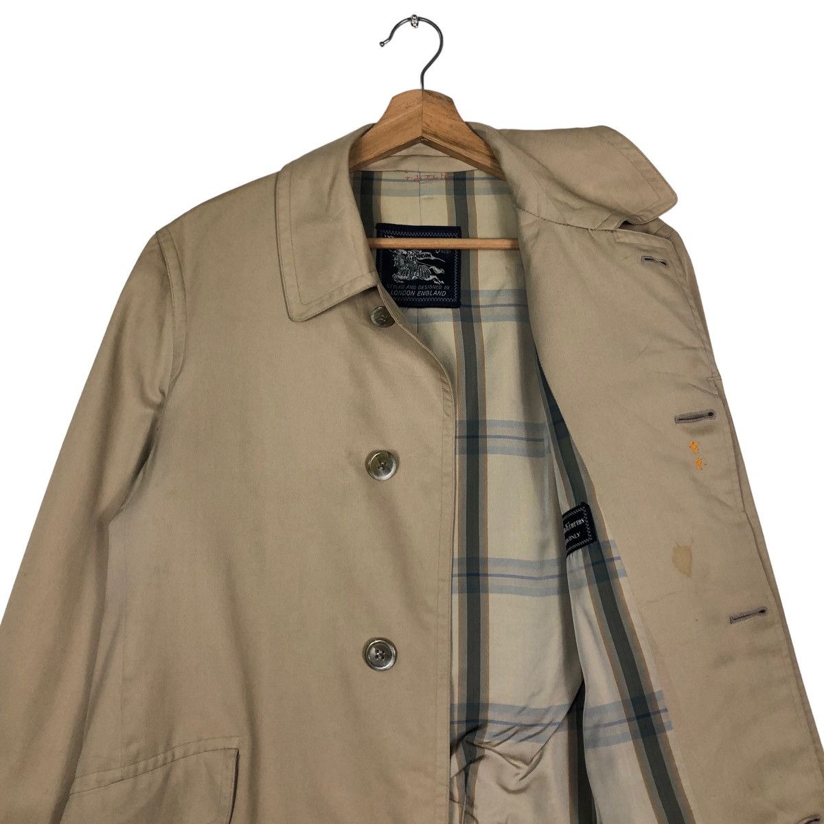 Burberry 🔥Vintage Burberrys London England Long Jacket Nova Check Size US M / EU 48-50 / 2 - 12 Thumbnail