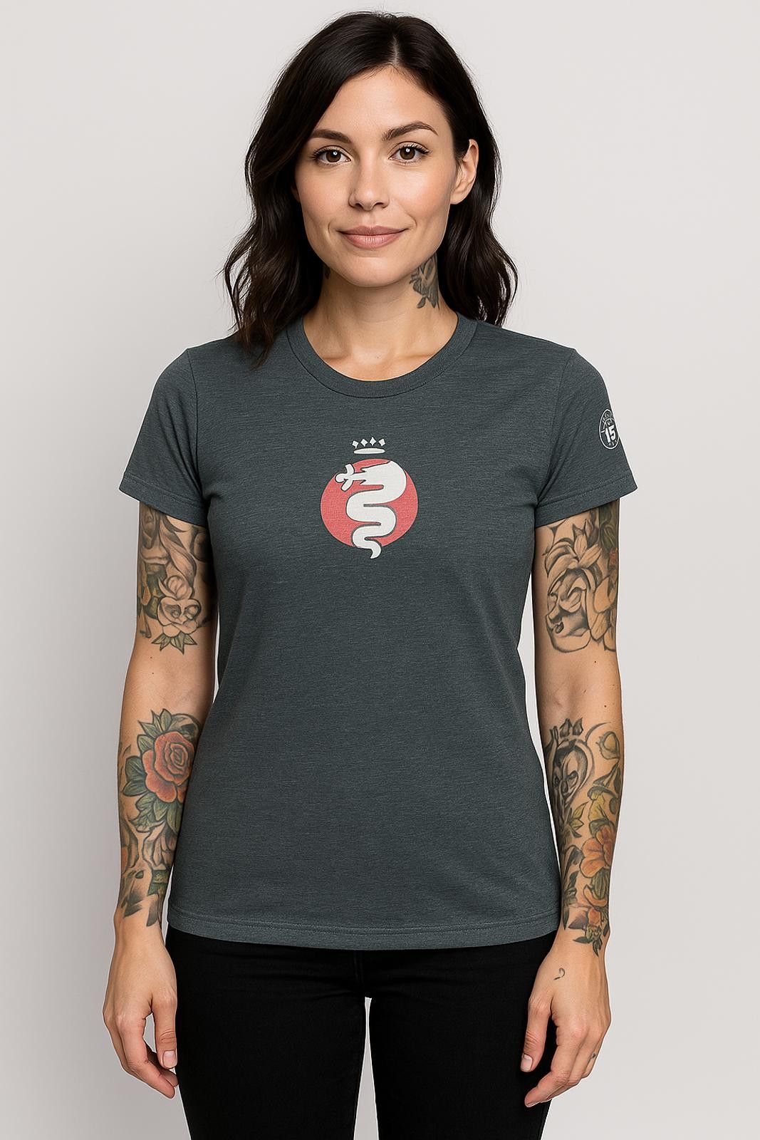 Other Alfa Romeo Ladies Graphic Tee Gray XL Front and sleeve logo Size XL / US 12-14 / IT 48-50 - 1 Thumbnail