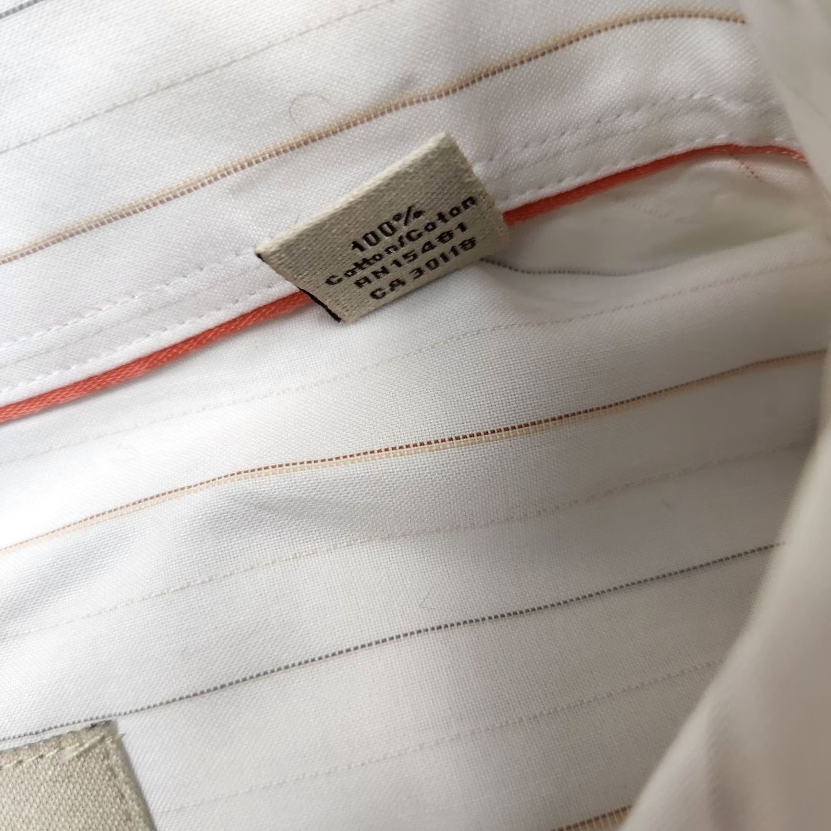 Tommy Bahama Tommy Bahama Dress Shirt Mens 16 32-33 White Brown Stripe 100% Cotton Casual Shirt Mens Regular White Stripe 16 32-33 Size US L / EU 52-54 / 3 - 3 Thumbnail