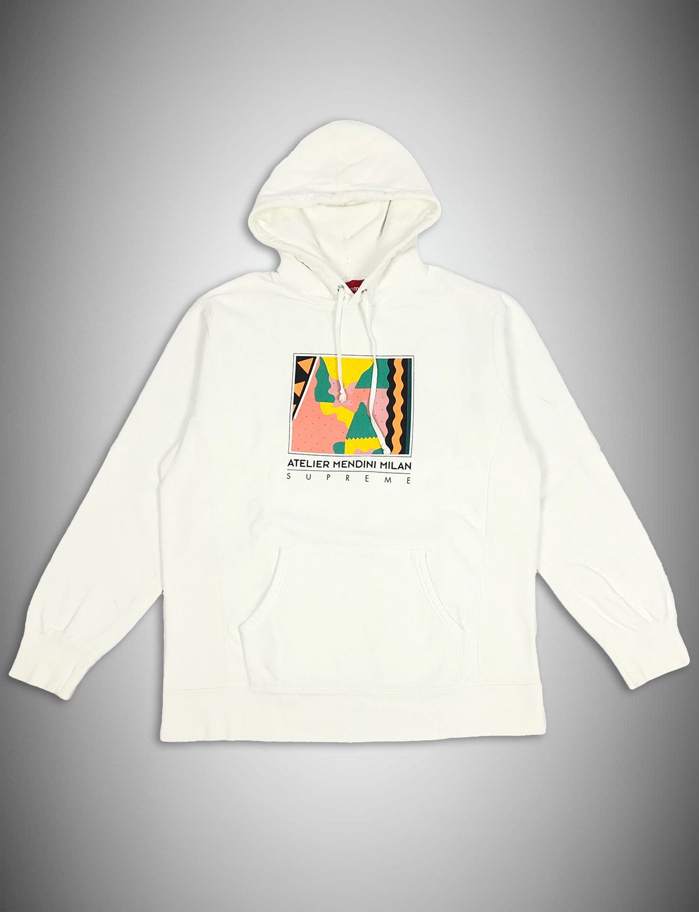 SS16 SUPREME MENDINI GUN HOODED SWEATSHIRT WHITE 送料無料 SS16 SUPREME MENDINI GUN HOODED SWEATSHIRT WHITE 送料無料
