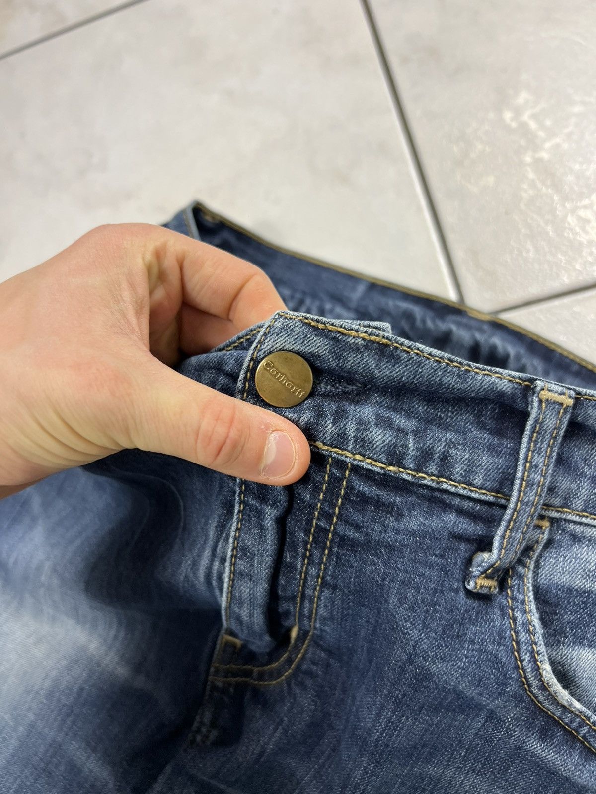 Carhartt Vintage Carhartt Sonic pant washed distressed denim jeans Size US 30 / EU 46 - 9 Thumbnail