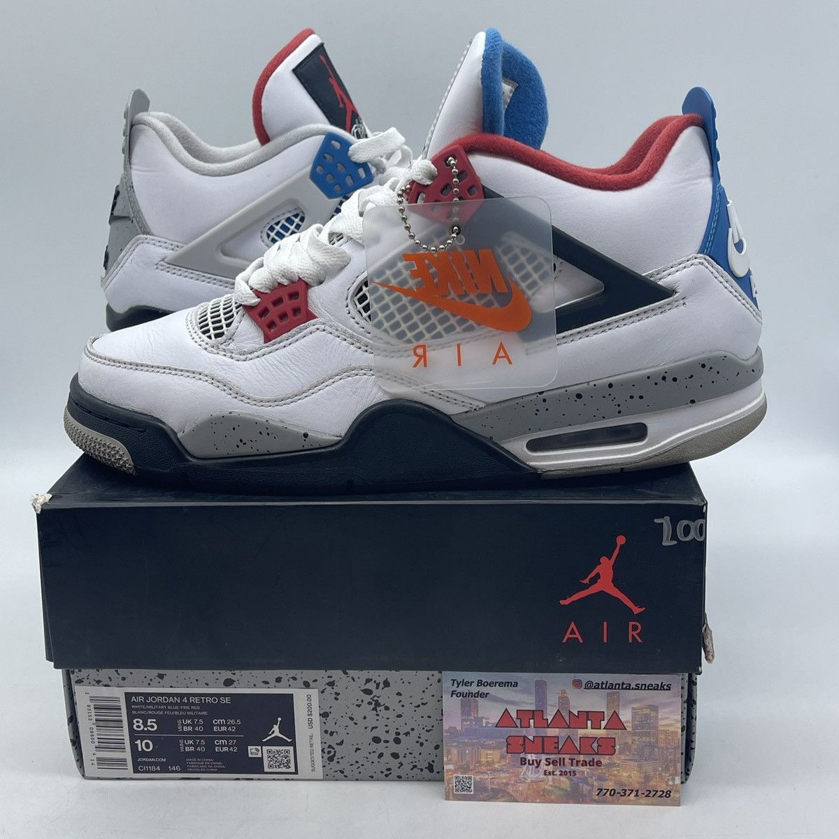 Jordan Brand Air Jordan 4 what the 4 Size US 8.5 / EU 41-42 - 1 Thumbnail