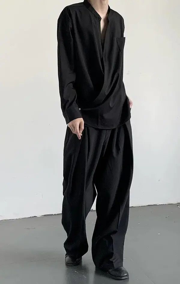 Japanese Brand Mitsuoka x Yoko Cleanfit retro fashion wrap shirt Size US M / EU 48-50 / 2 - 4 Thumbnail