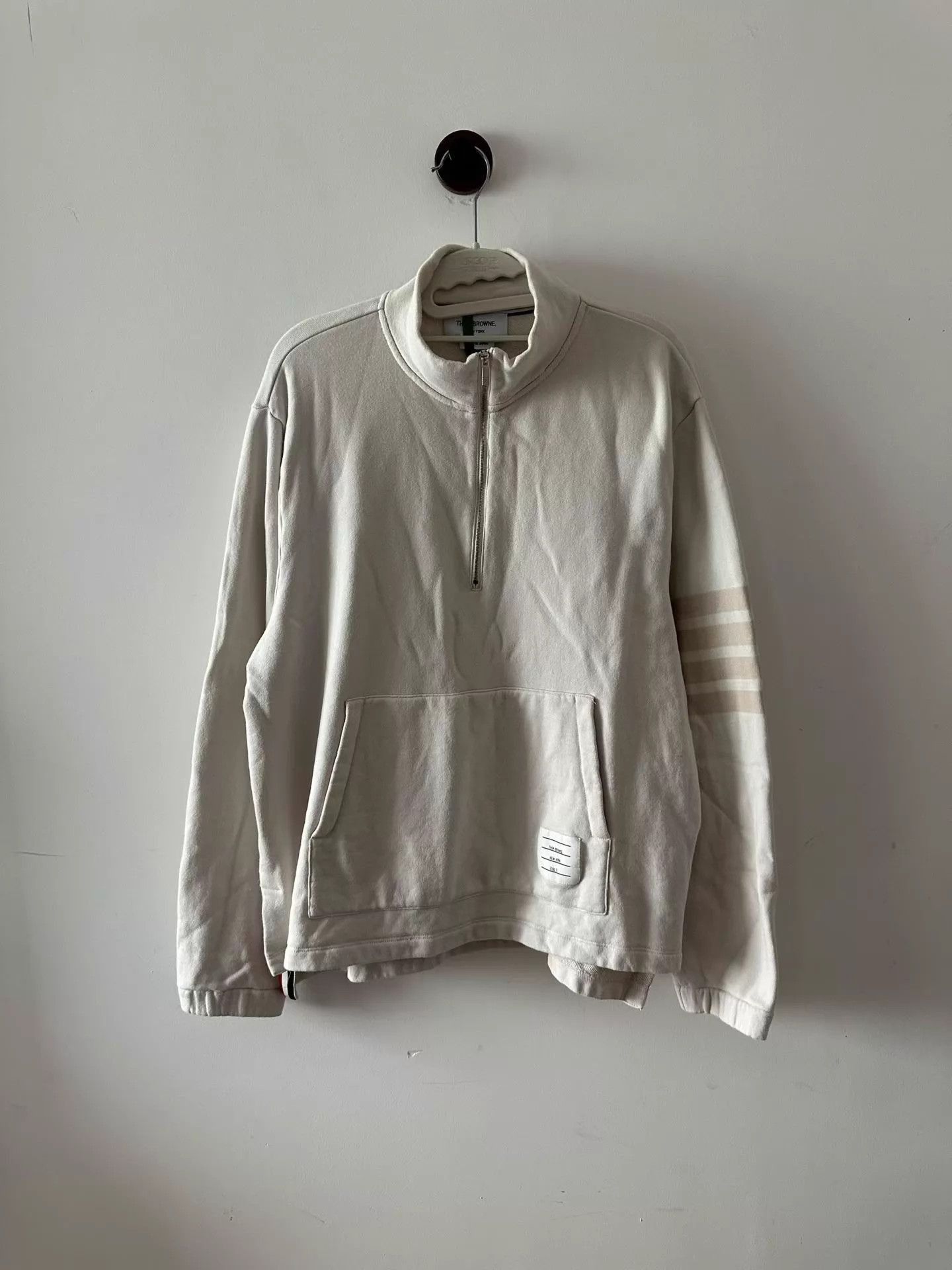 Thom Browne Half-Zip Long Sleeve Sweatshirt, Multi Size US L / EU 52-54 / 3 - 1 Thumbnail
