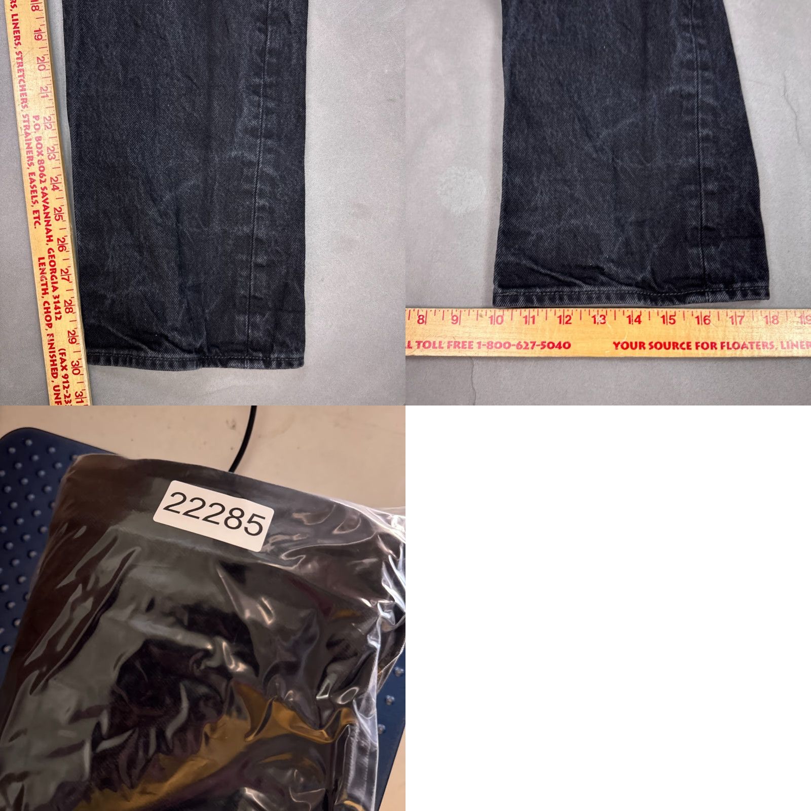 Levi's VINTAGE Levis 501 Jeans Mens 34x30 Black Denim Pants Button Fly Work Dark (Tag36x32) Size US 36 / EU 52 - 10 Thumbnail