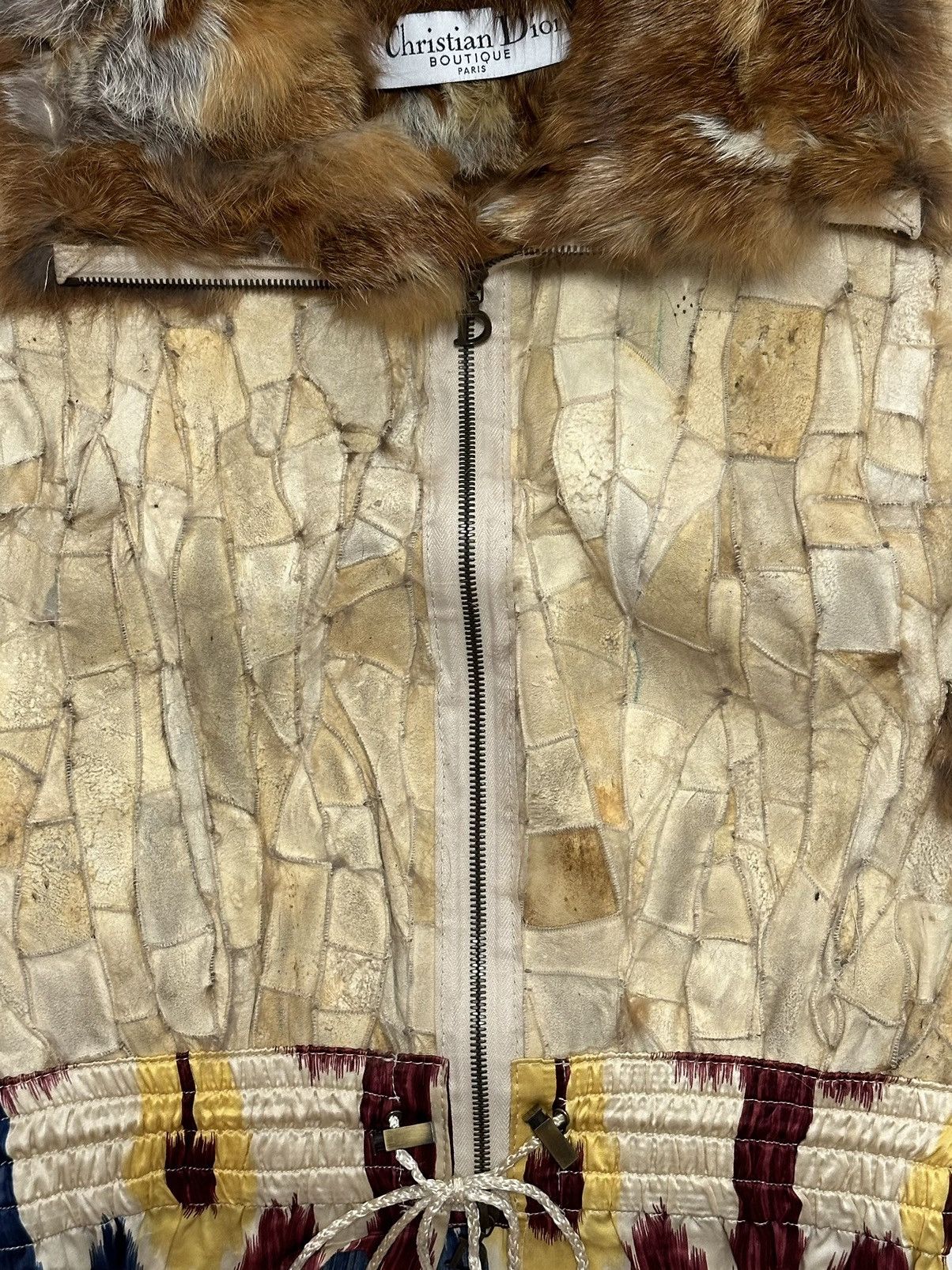 Dior CHRISTIAN DIOR Fall Winter 2001 Patchwork Leather Fur Vest Size ONE SIZE - 3 Thumbnail