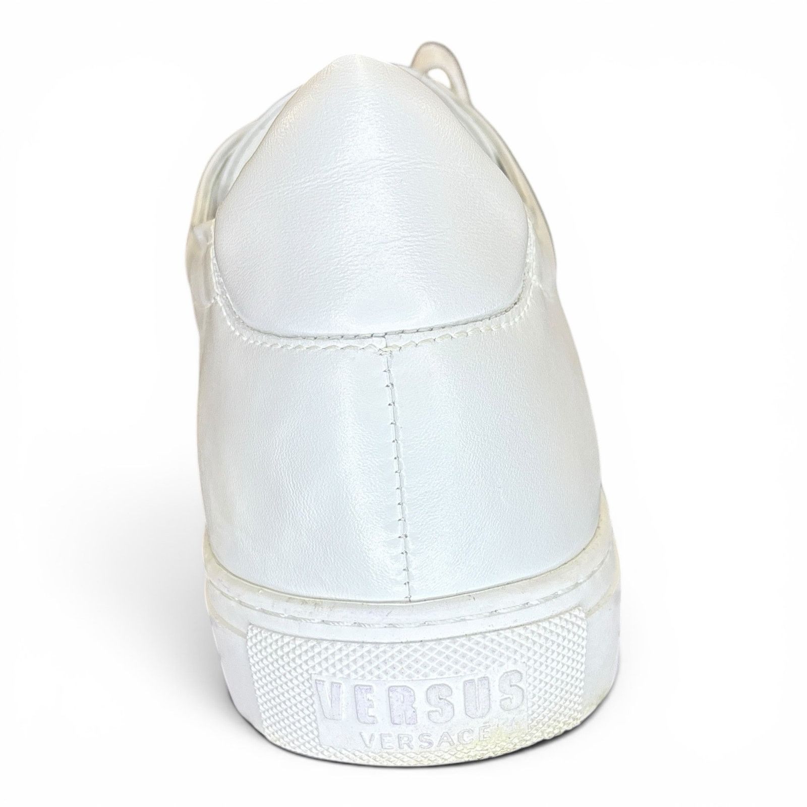 Versace Versace White Versus Sneaker Silver Buckle | Size 44(11) Size US 11 / EU 44 - 6 Thumbnail