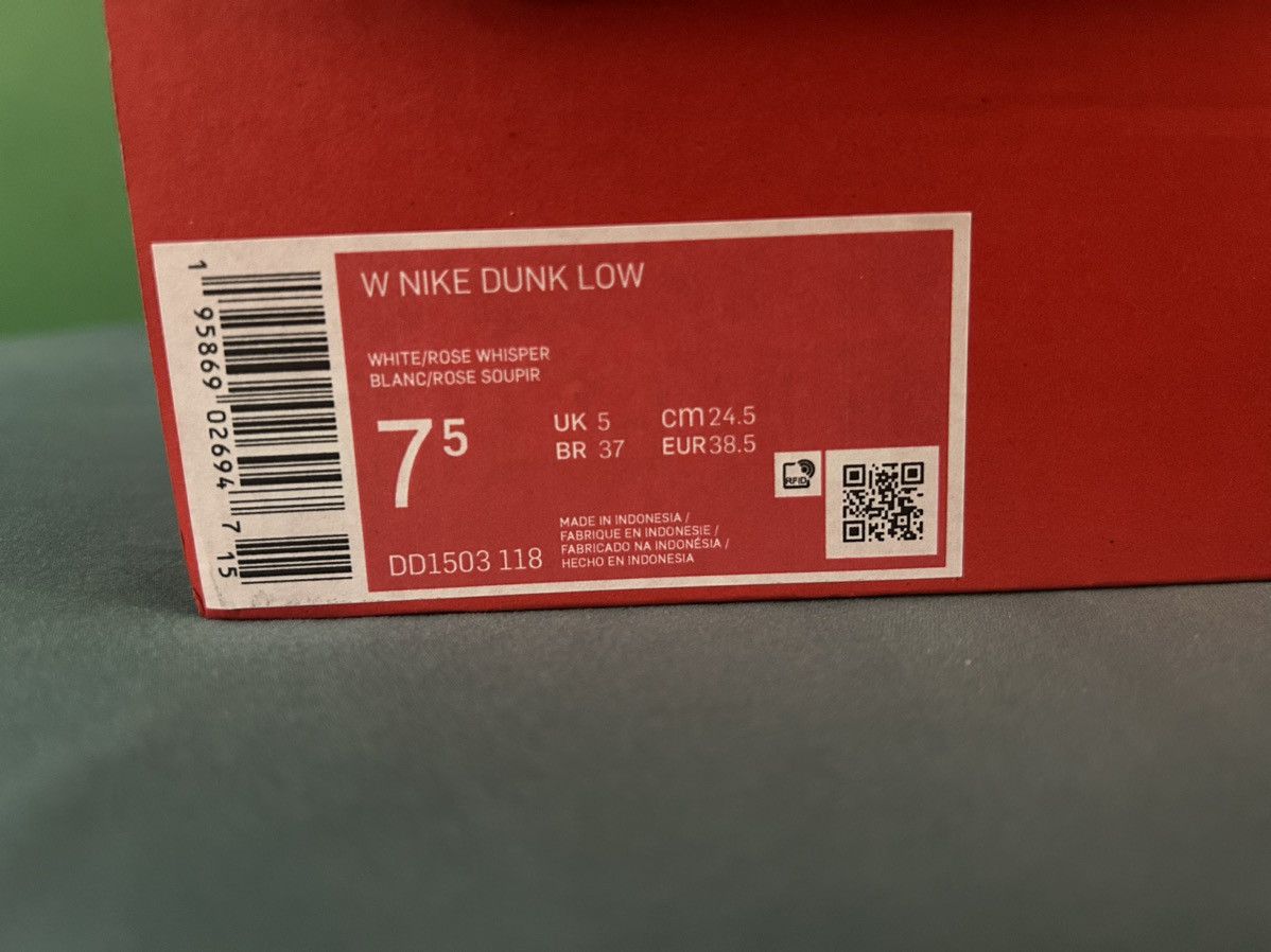 Nike Nike Dunk Low Rose Whisper 2022 Size US 7.5 / IT 37.5 - 7 Thumbnail