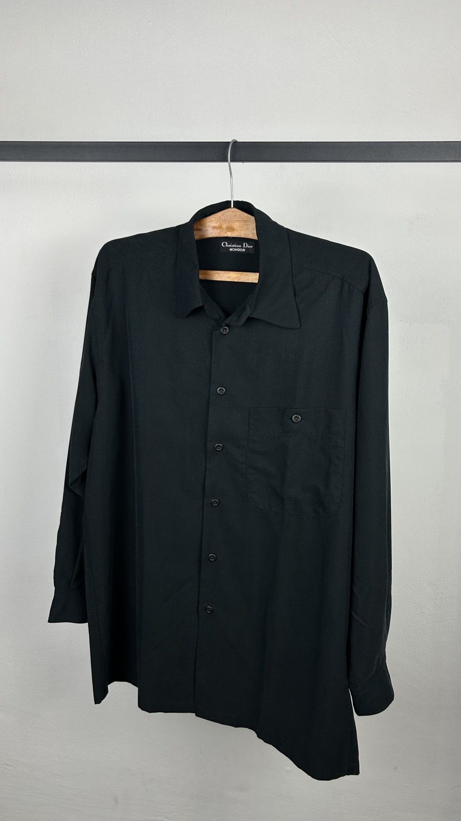 Christian Dior Monsieur × Vintage 1990s Christian Dior Monsieur - Black Shirt Size US L / EU 52-54 / 3 - 3 Thumbnail
