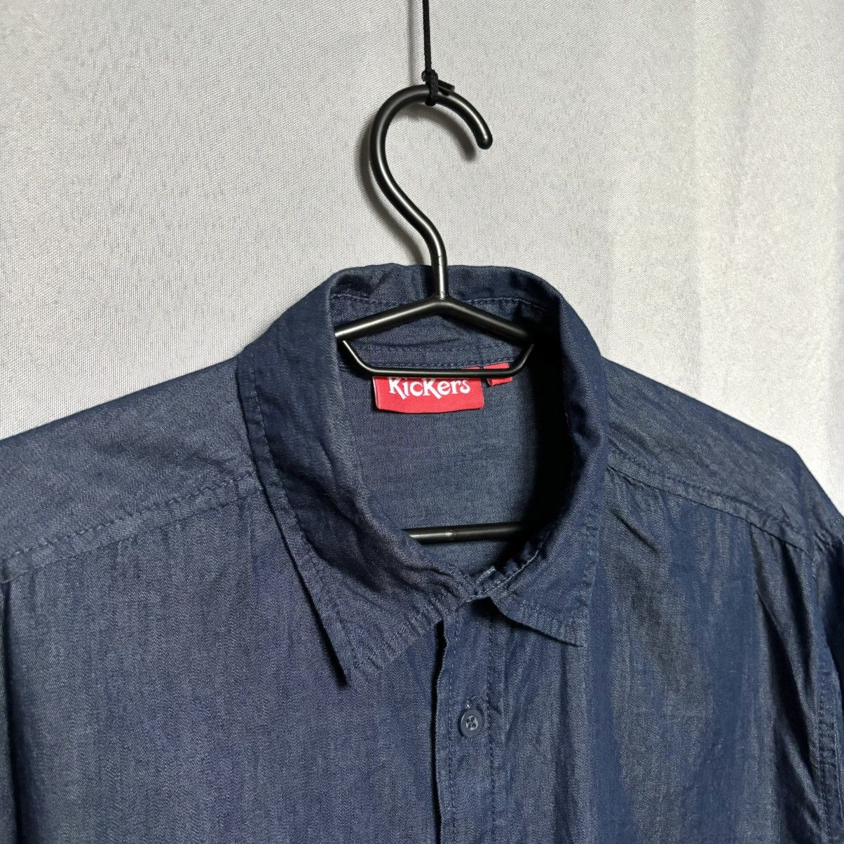 Kickers Kickers shirt button up large blue streetwear rare Size US L / EU 52-54 / 3 - 3 Thumbnail