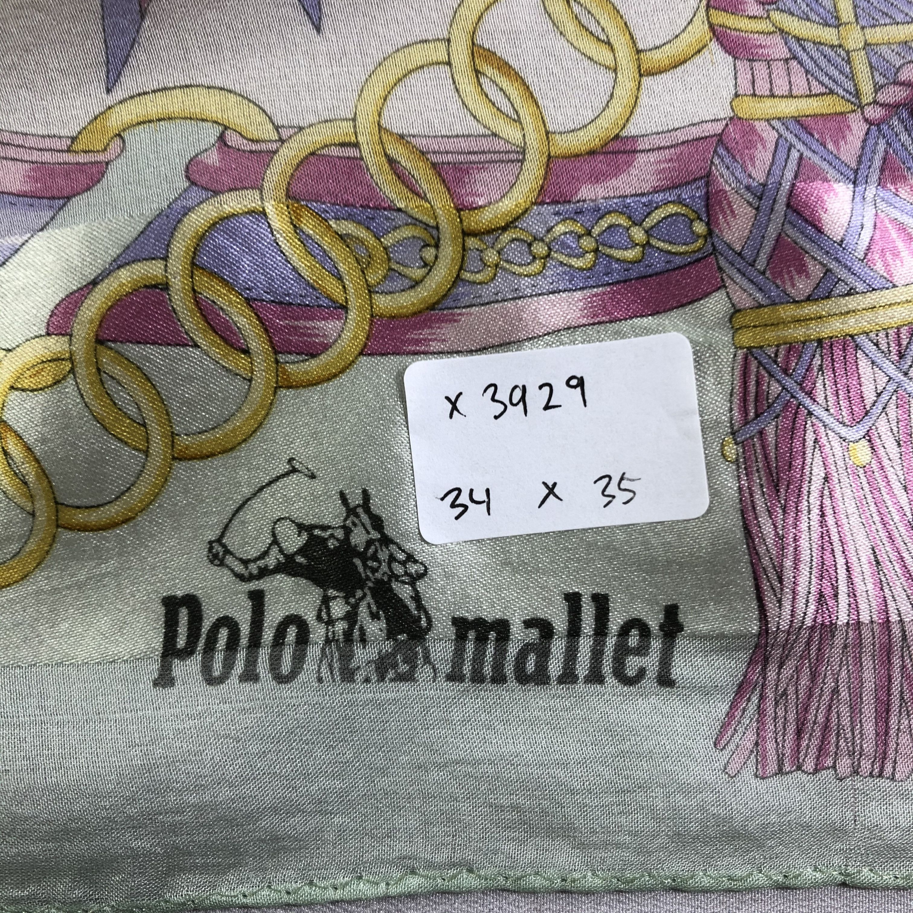 Vintage Vintage Polo Mallet Silk Scarf Size ONE SIZE - 9 Thumbnail