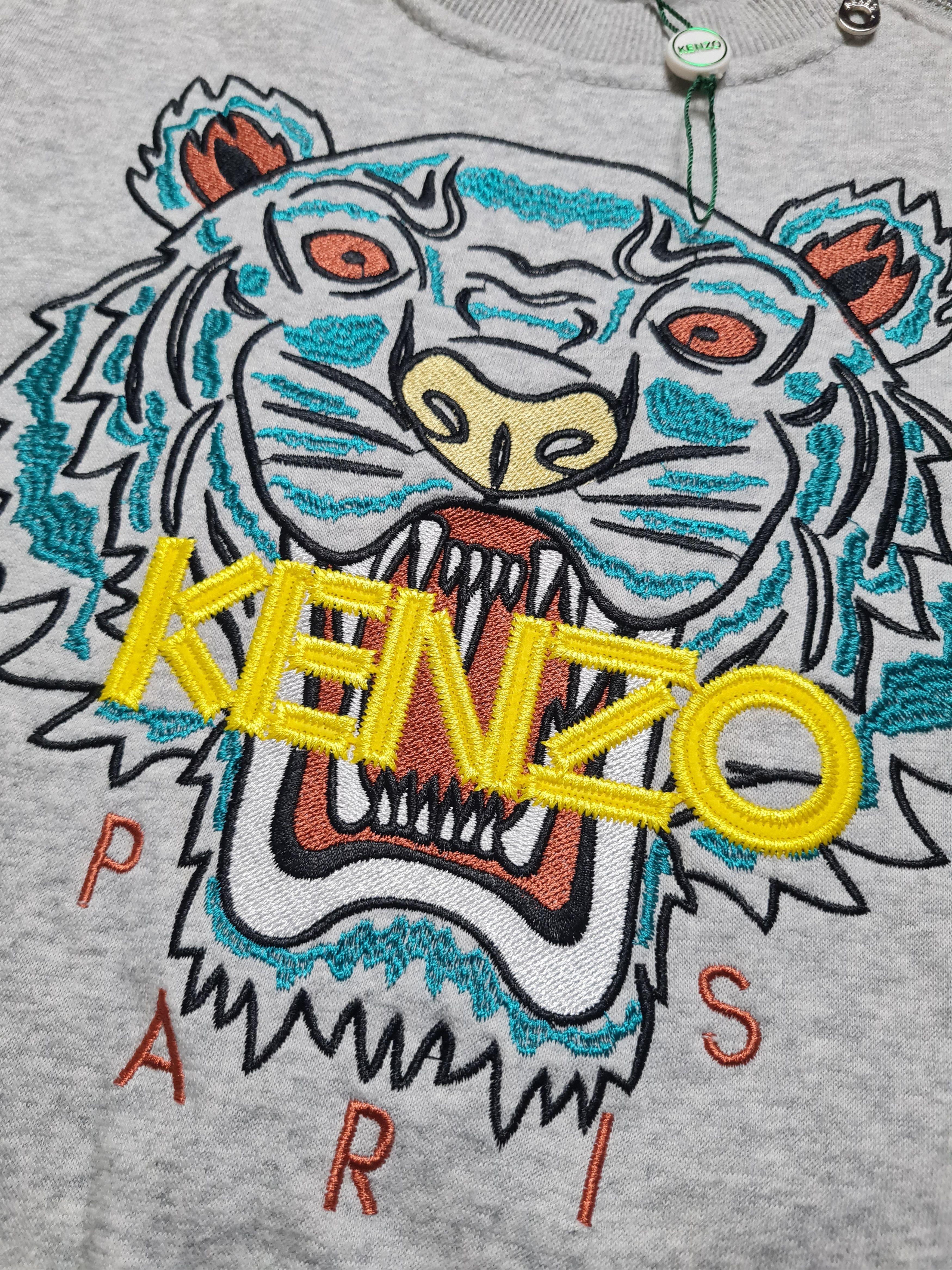Kenzo Womens Sweatshirt KENZO big Logo Tiger Eyes Crewneck Jungle Size S / US 4 / IT 40 - 8 Thumbnail