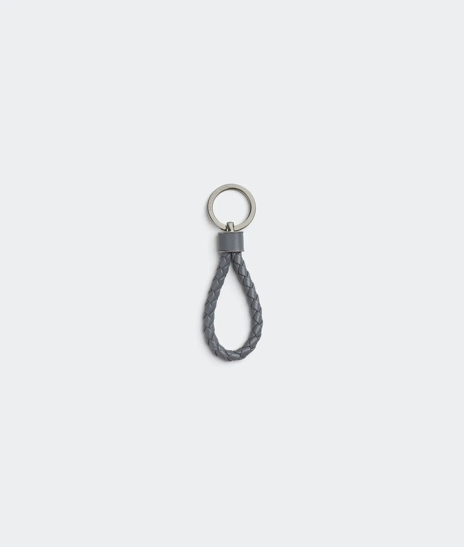 Bottega Veneta o1loc1c0325 Size: OS / 709727 Intreccio Key Ring Slate Grey Size ONE SIZE - 2 Thumbnail