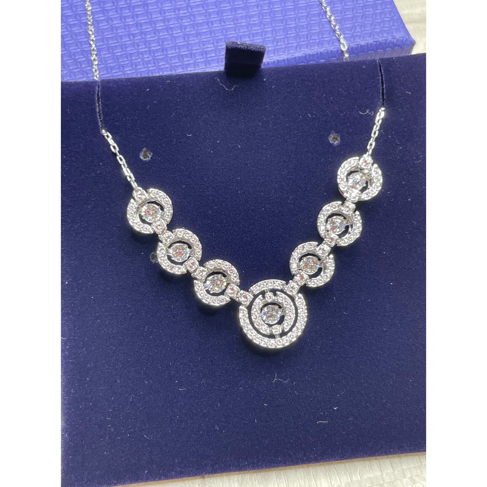 Swarovski Swarovski Sparkling Dance Necklace Rhodium-plated Size ONE SIZE - 4 Thumbnail