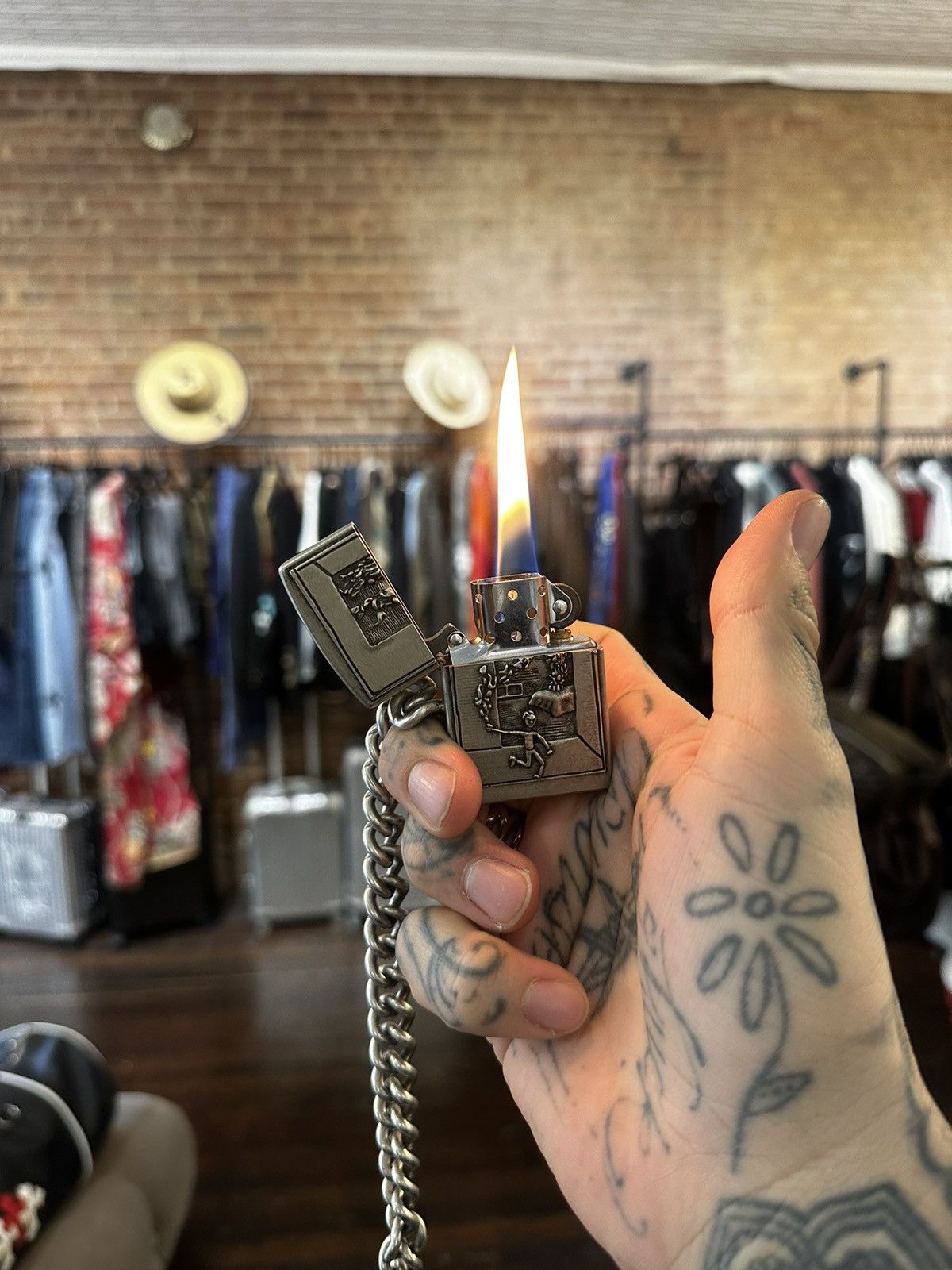 Enfants Riches Deprimes ERD 1/3 BEDROOM BURNING LIGHTER WALLET CHAIN ZIPPO HANDMADE Size ONE SIZE - 7 Thumbnail