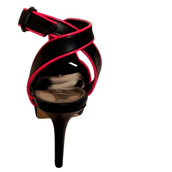 Other JustFab Black & Pink 5" High Heel Sandals With Adjustable Bu Size US 8.5 / IT 38.5 - 4 Thumbnail