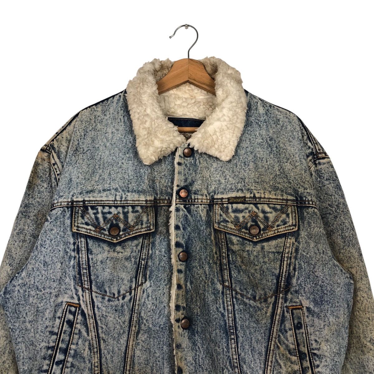 Japanese Brand × Vintage 📌Vintage Trucker Denim Jacket Wrangler American Cowboys Size US M / EU 48-50 / 2 - 4 Thumbnail