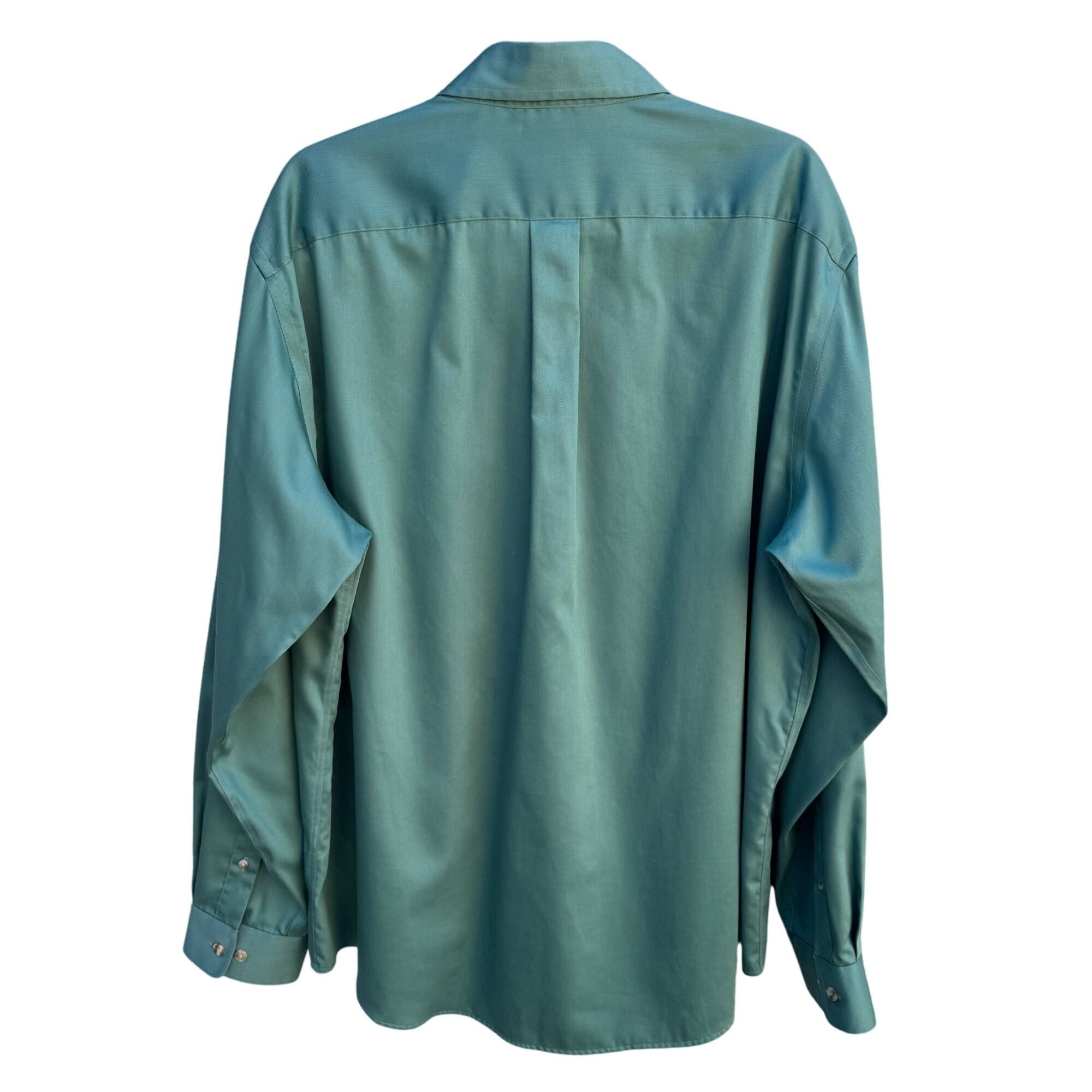 Lands' End Lands End Vintage 90s Mens Green Long Sleeve Button-Down Dre Size US XL / EU 56 / 4 - 4 Thumbnail