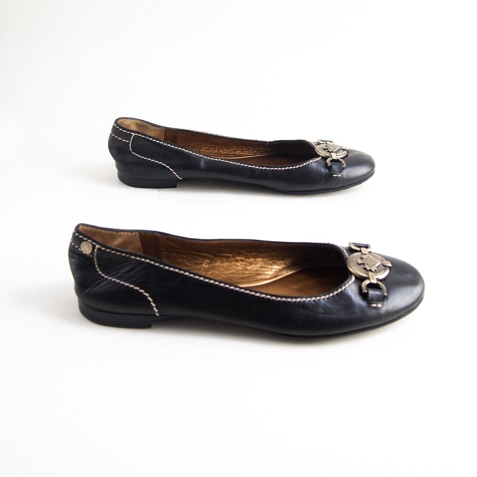 Bally Bally Campbell Flats Black Leather Womens EU 36 US 5.5 $520 Size US 5.5 / IT 35.5 - 7 Thumbnail