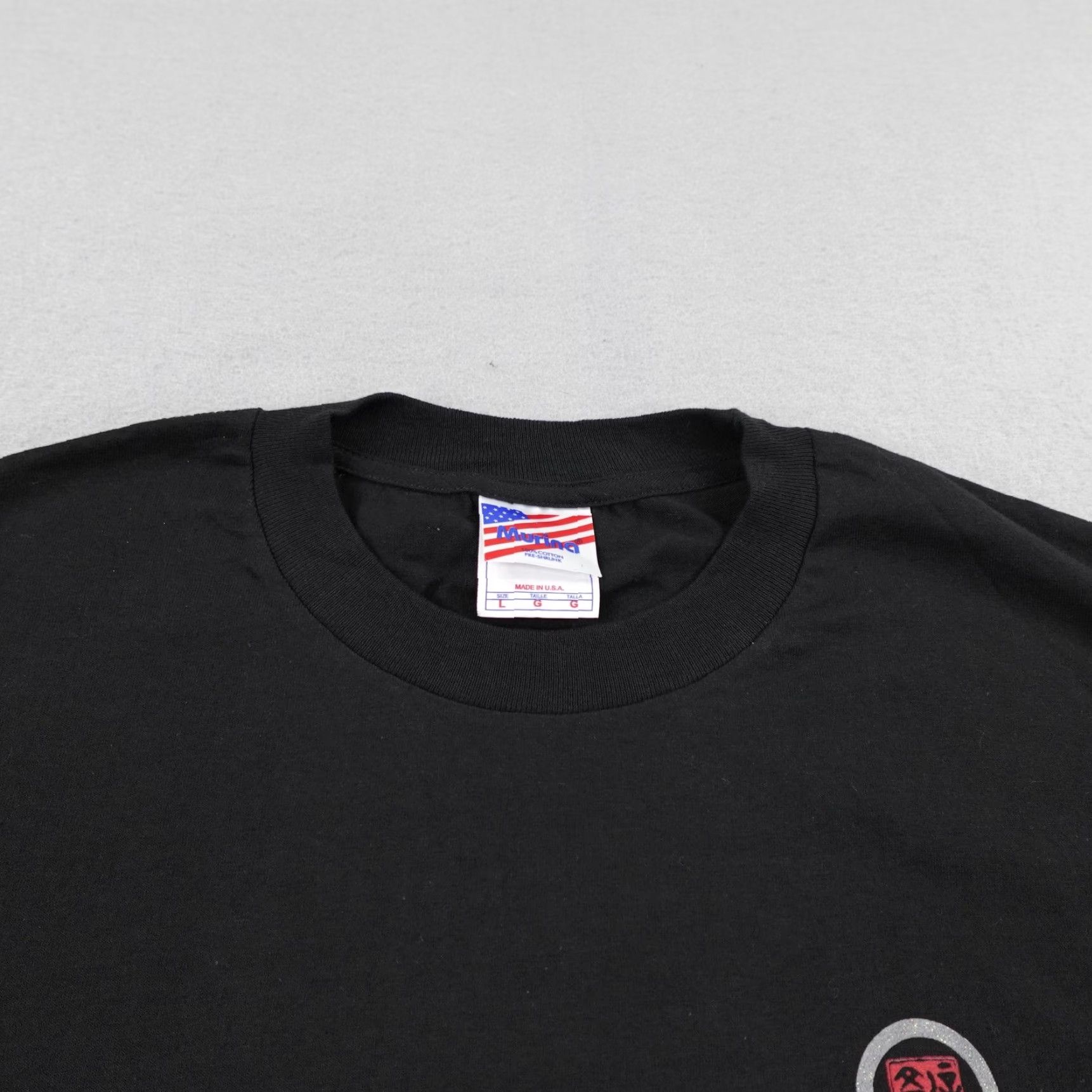 Vintage VINTAGE Murina Choi Fish T-Shirt Black Mens L Crew Neck 90s USA Graphic Print Short Sleeve Cotton Size US L / EU 52-54 / 3 - 2 Thumbnail