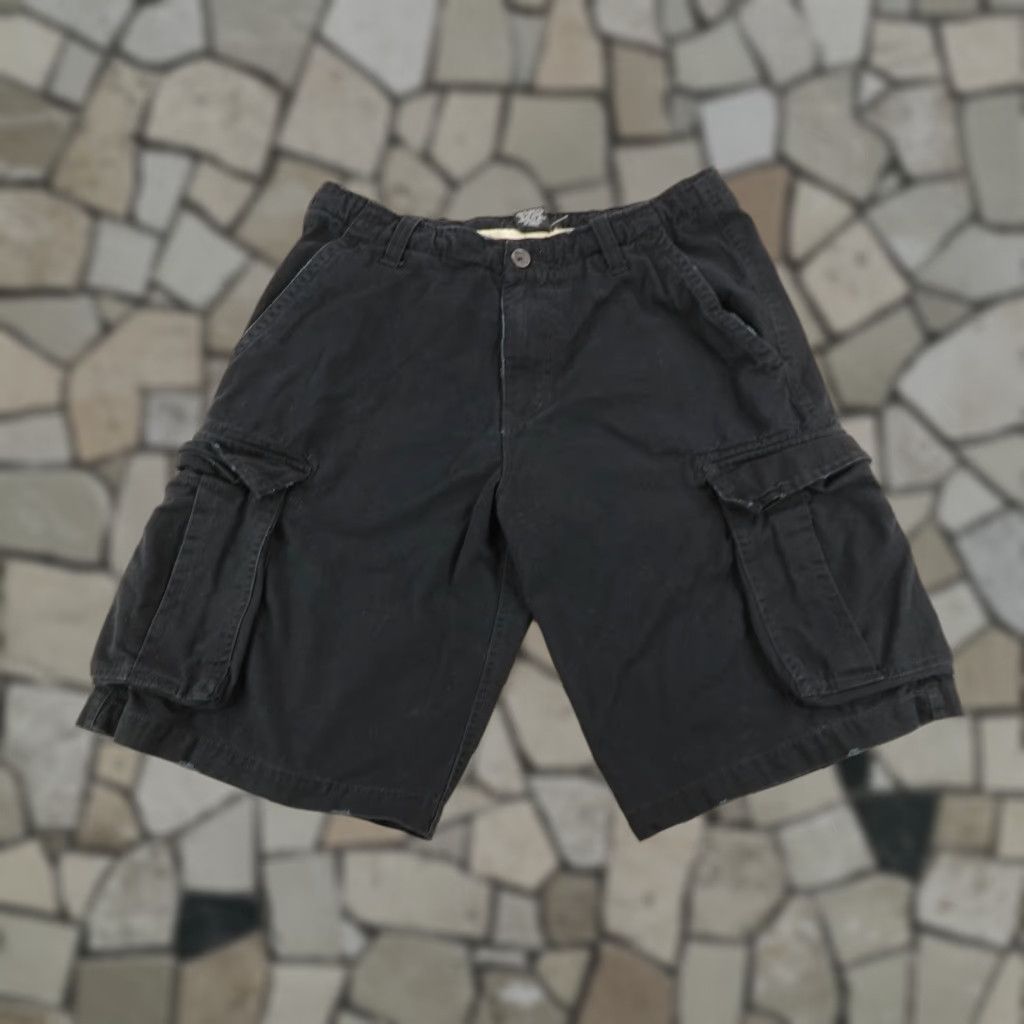 Anchor Blue VINTAGE Anchor Blue Cargo Shorts Mens 34 Black Canvas Grunge 90s Casual Outdoor Baggy Size US 33 - 1 Thumbnail