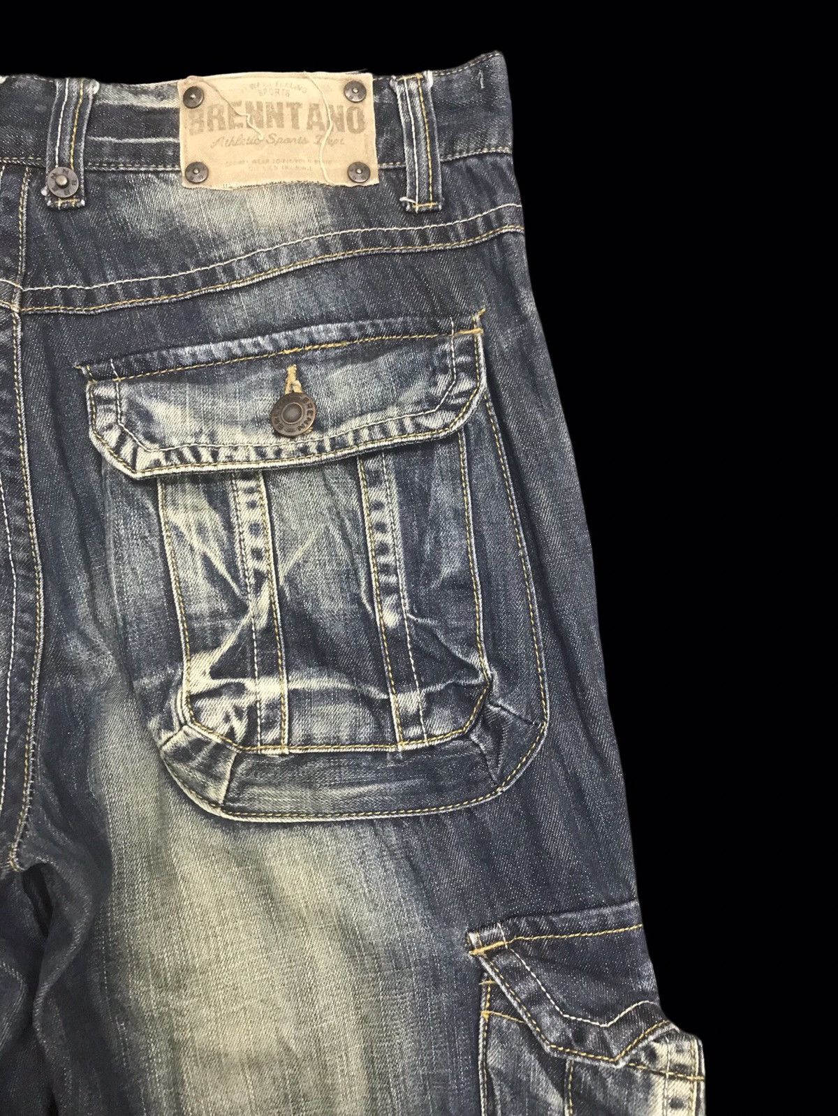 Other 💥LOOSE💥VERY RARE BRENTANO 3D POCKET LOOSE CARGO DENIM F356 Size US 31 - 10 Thumbnail