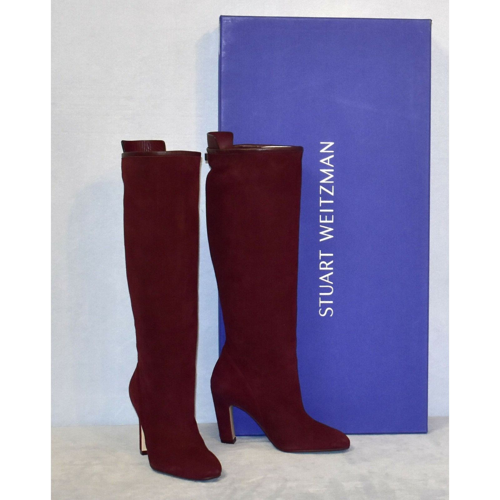 Stuart Weitzman B20 NEW STUART WEITZMAN Charlie Red Suede Boot Sz 5.5 M $798 Size US 5.5 / IT 35.5 - 1 Thumbnail