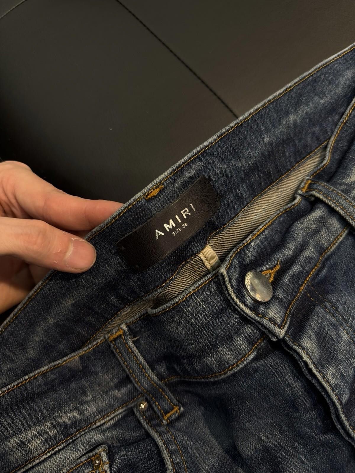 Amiri Size 38 - Amiri Blue Ripped Leg Jeans Quick Shipping Size US 38 / EU 54 - 9 Thumbnail