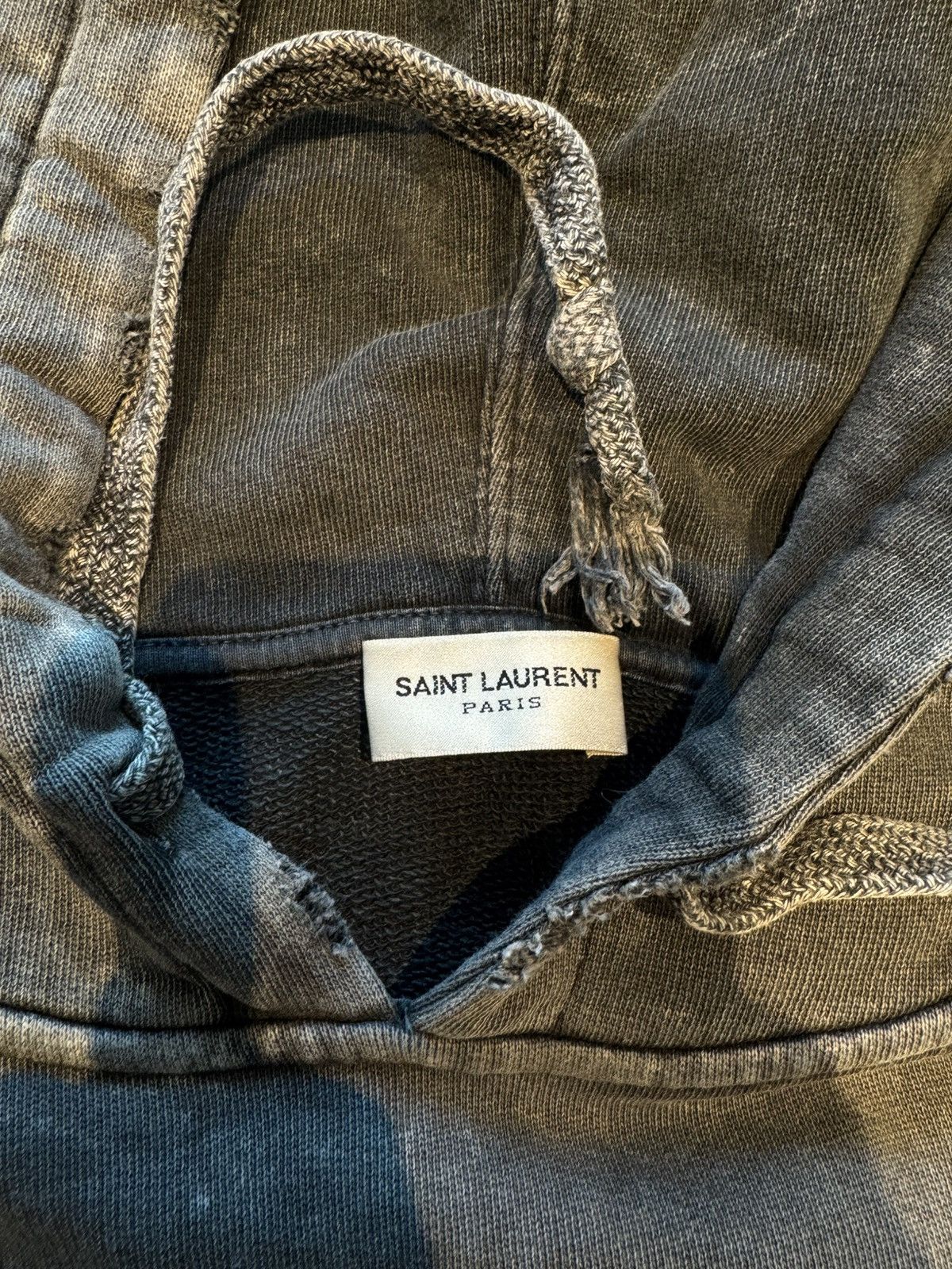 Saint Laurent Paris Saint Laurent Grey Washed Hoodie Size US M / EU 48-50 / 2 - 3 Thumbnail