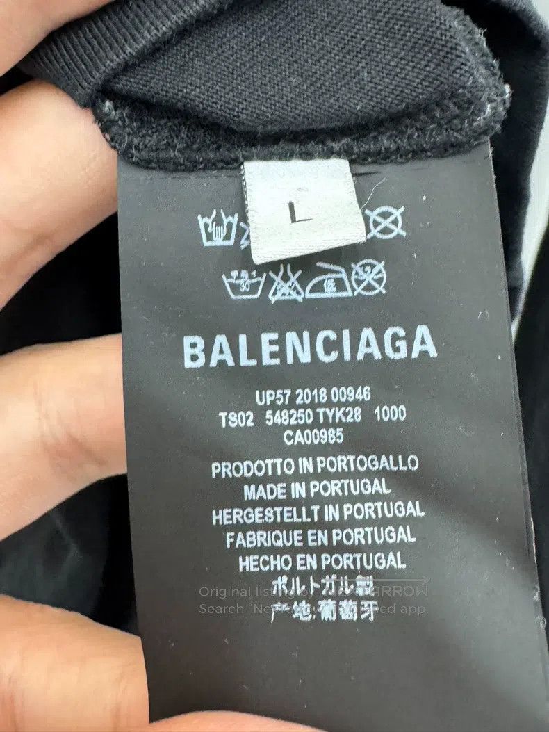 Balenciaga Balenciaga Black Small Logo Long Sleeve T-Shirt, Size L Size US L / EU 52-54 / 3 - 3 Thumbnail