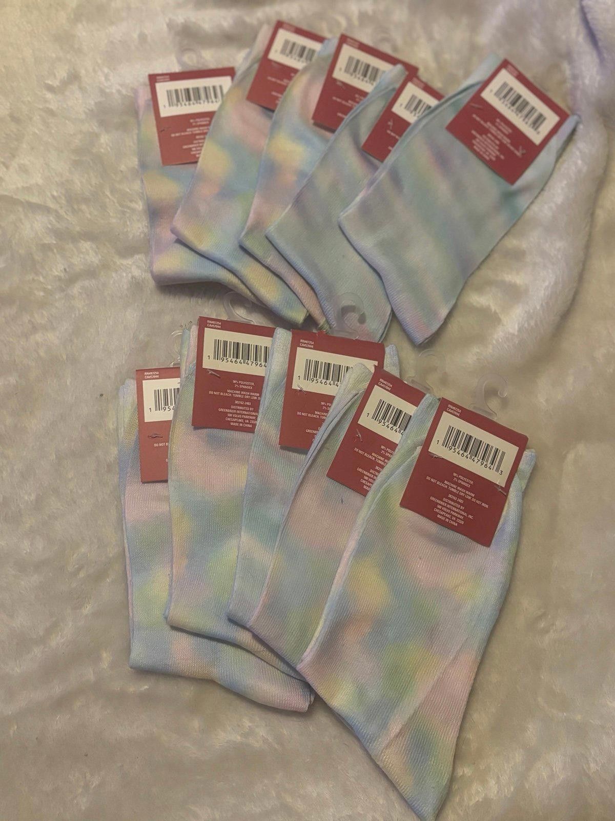 Other Juncture Women Rainbow Crew Socks Size 5-9 10 Pack Size ONE SIZE - 2 Thumbnail