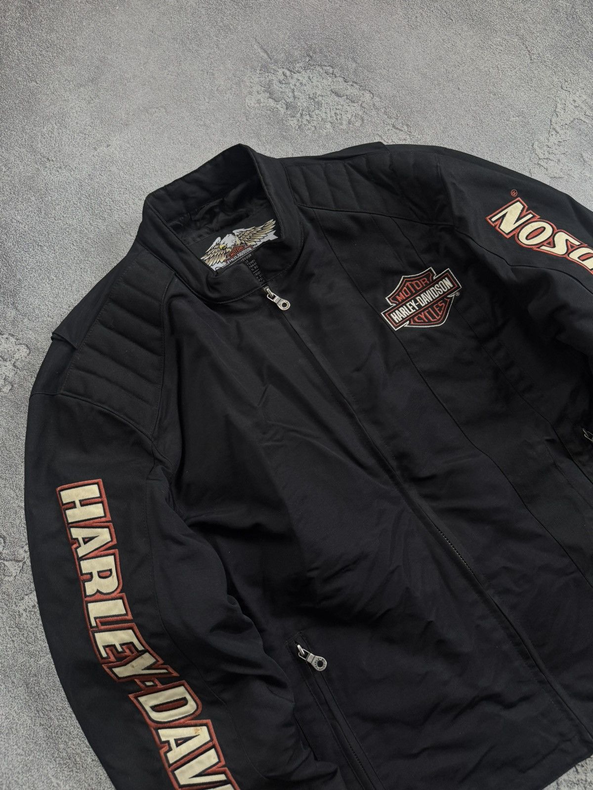 Harley Davidson Harley Davidson motorcycle biker jacket bomber racing 90s Size US L / EU 52-54 / 3 - 2 Thumbnail