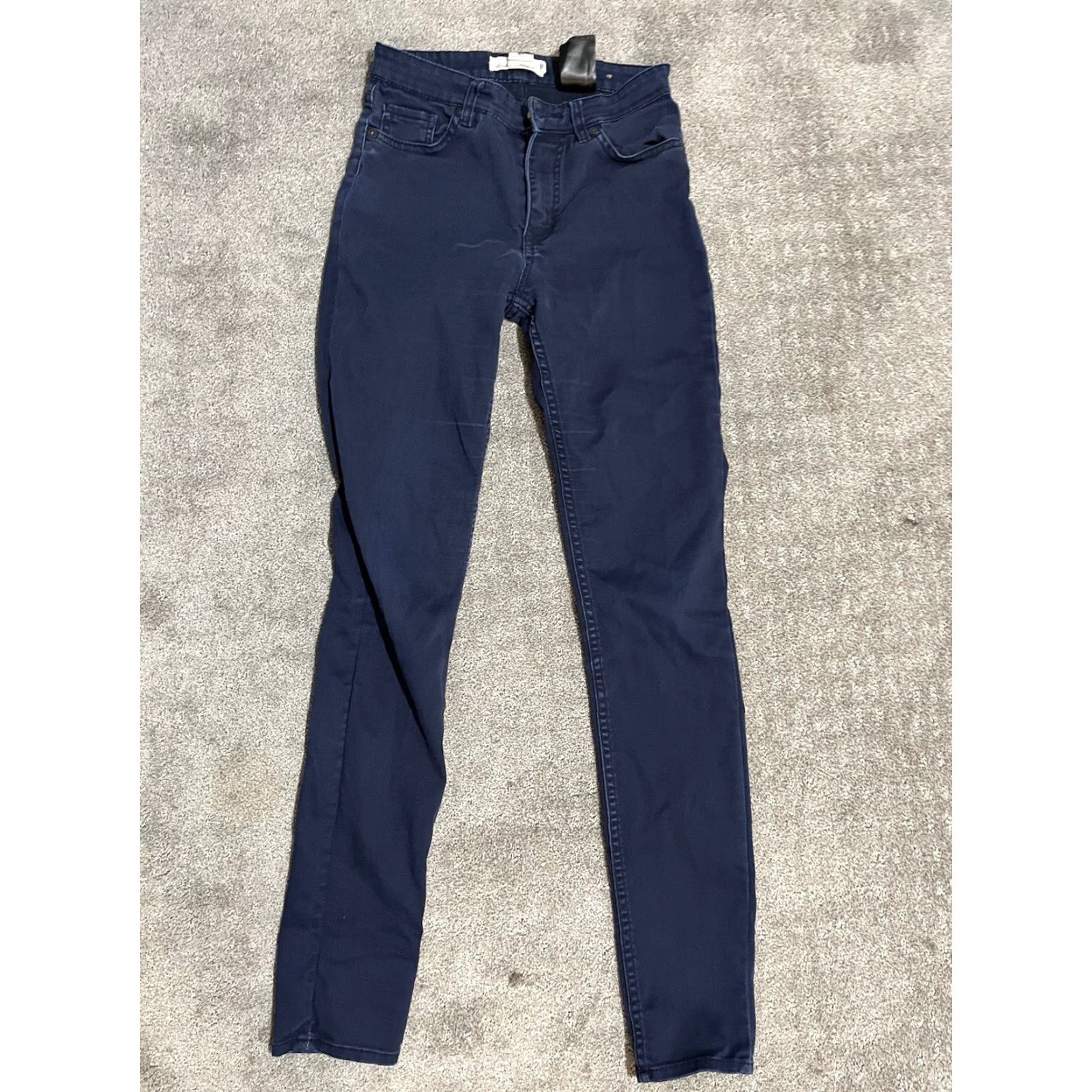 H&M LOGG H&M Womens Navy Blue Skinny Jeans 6 Size 28" / US 6 / IT 42 - 2 Thumbnail