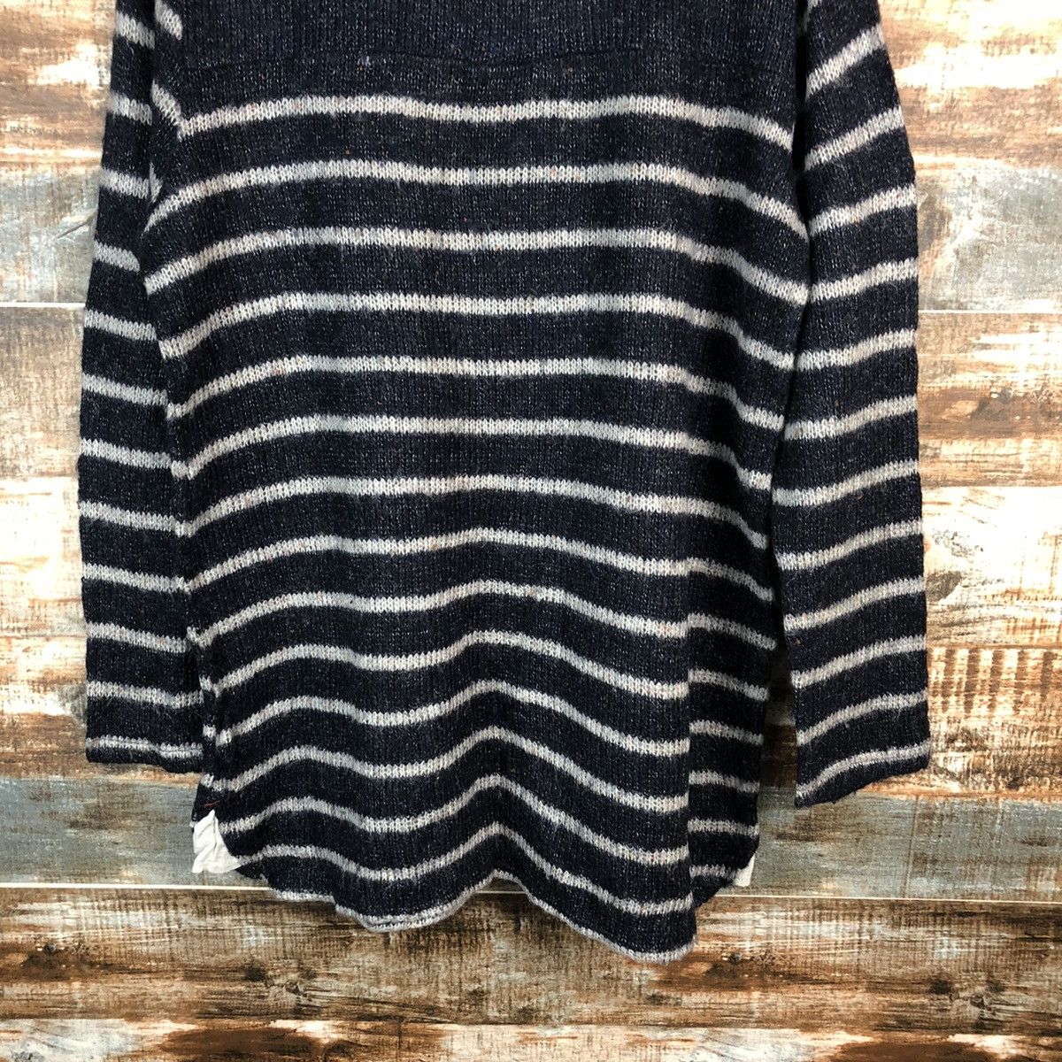 Japanese Brand × OVER THE STRiPES Innoce Dark Blue Stripe Knitwear #A1698 Size L / US 10 / IT 46 - 6 Thumbnail