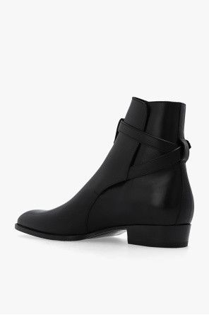Saint Laurent Paris o1s1wg110426 663414 Wyatt Jodhpur Boots in Smooth Leather Size US 7.5 / EU 40-41 - 4 Thumbnail