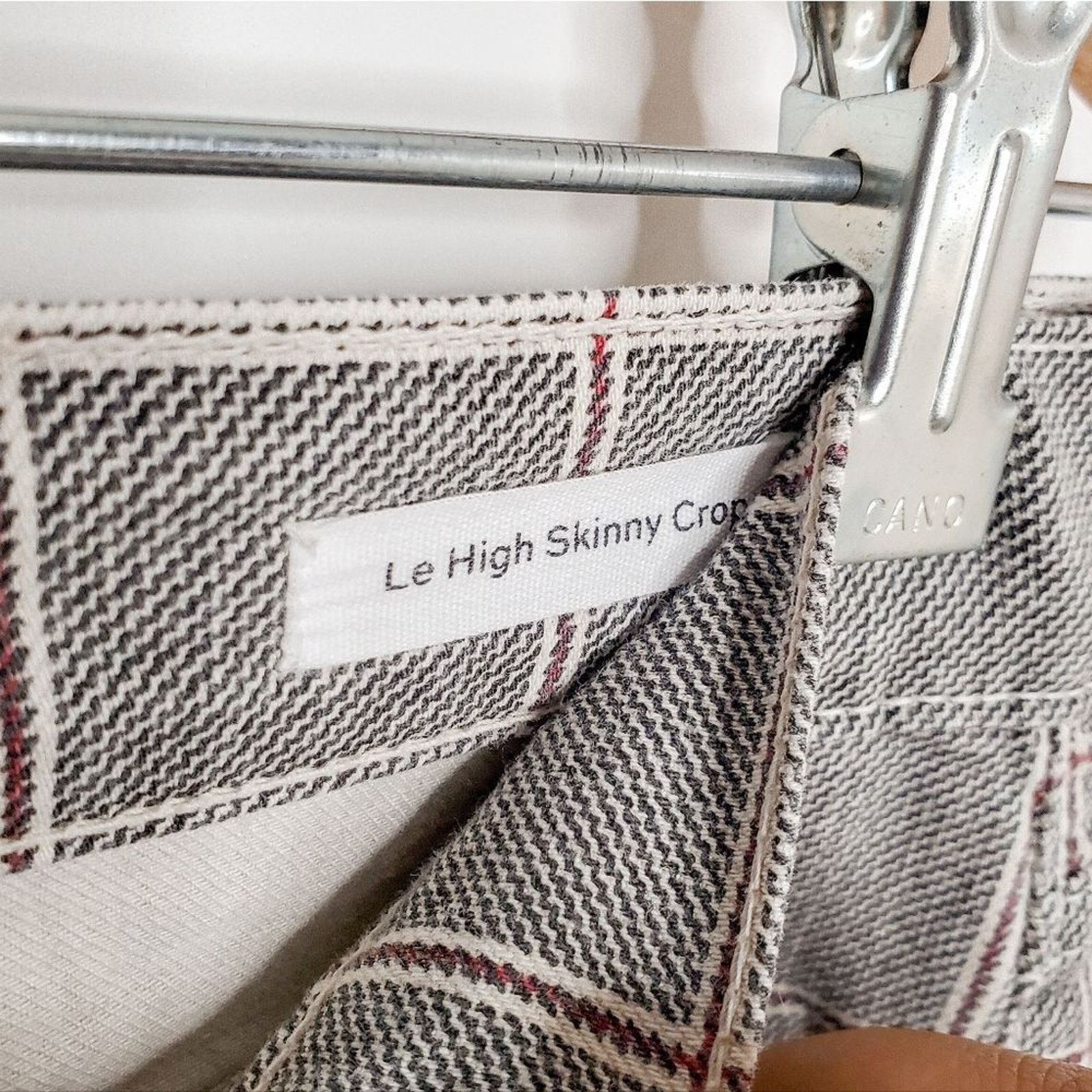 Frame Frame Gray Le High Skinny Crop Window Pane Plaid Skinny Pant Size 28" / US 6 / IT 42 - 6 Thumbnail