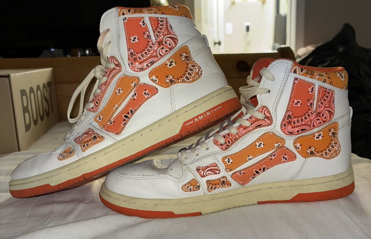 Amiri Orange Amiri Skeleton High Top Size 11 Size US 11 / EU 44 - 1 Thumbnail