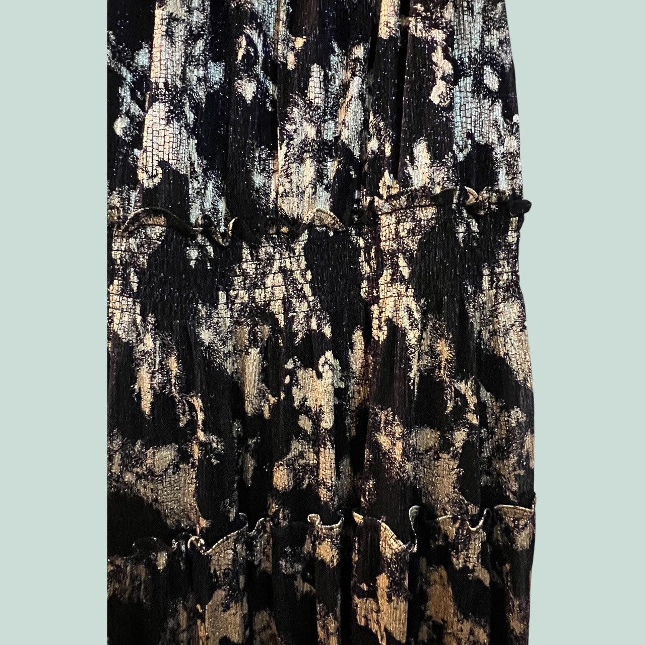 Other Taylor NY Black Gold Metallic Tiered Maxi Size M / US 6-8 / IT 42-44 - 5 Thumbnail