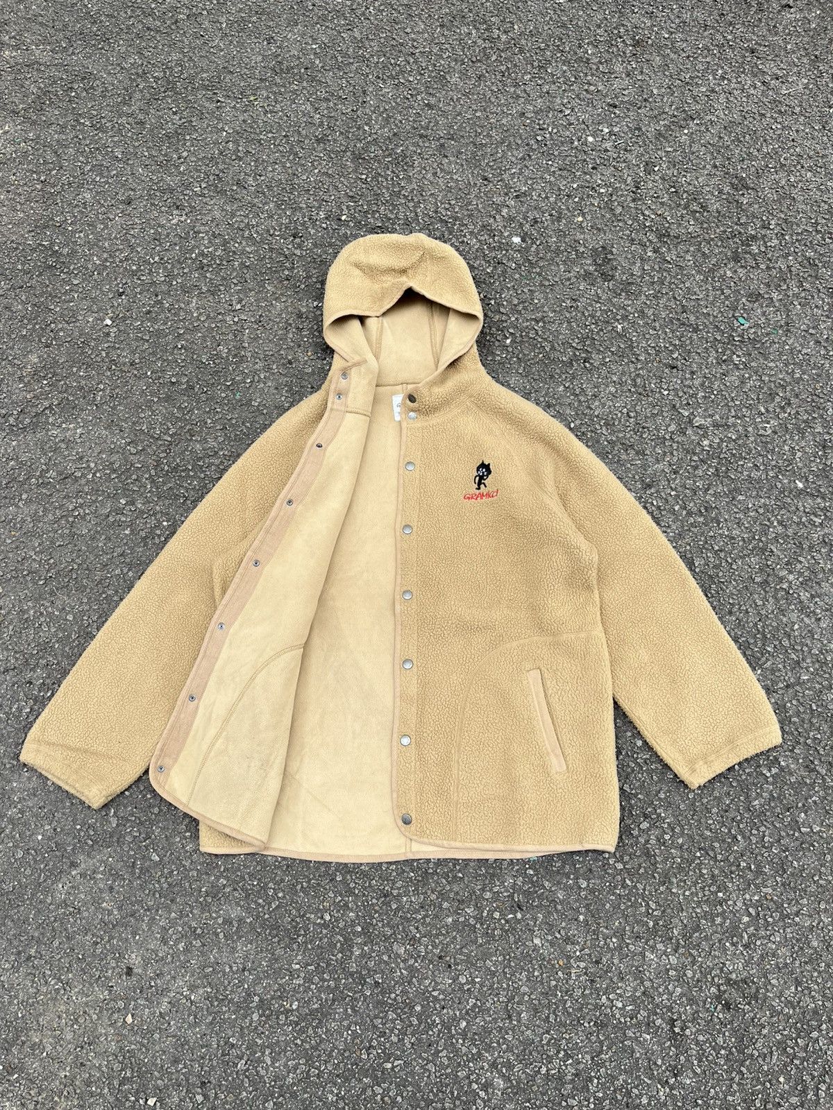 Issey Miyake Ne-Net x Gramicci Iconic Cat Logo Fleece Sherpa Long Jacket Size US L / EU 52-54 / 3 - 2 Thumbnail