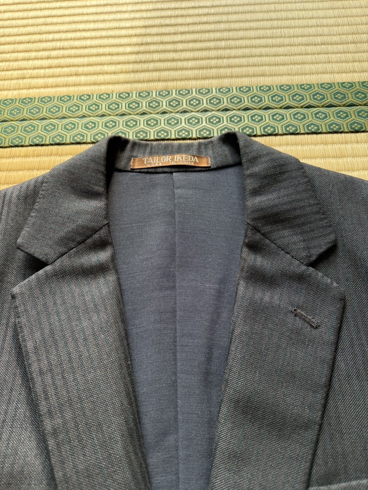 Other Autumn&Winter Vintage Wool Blue-Grey Shadow Stripe Suit Size 42R - 8 Thumbnail