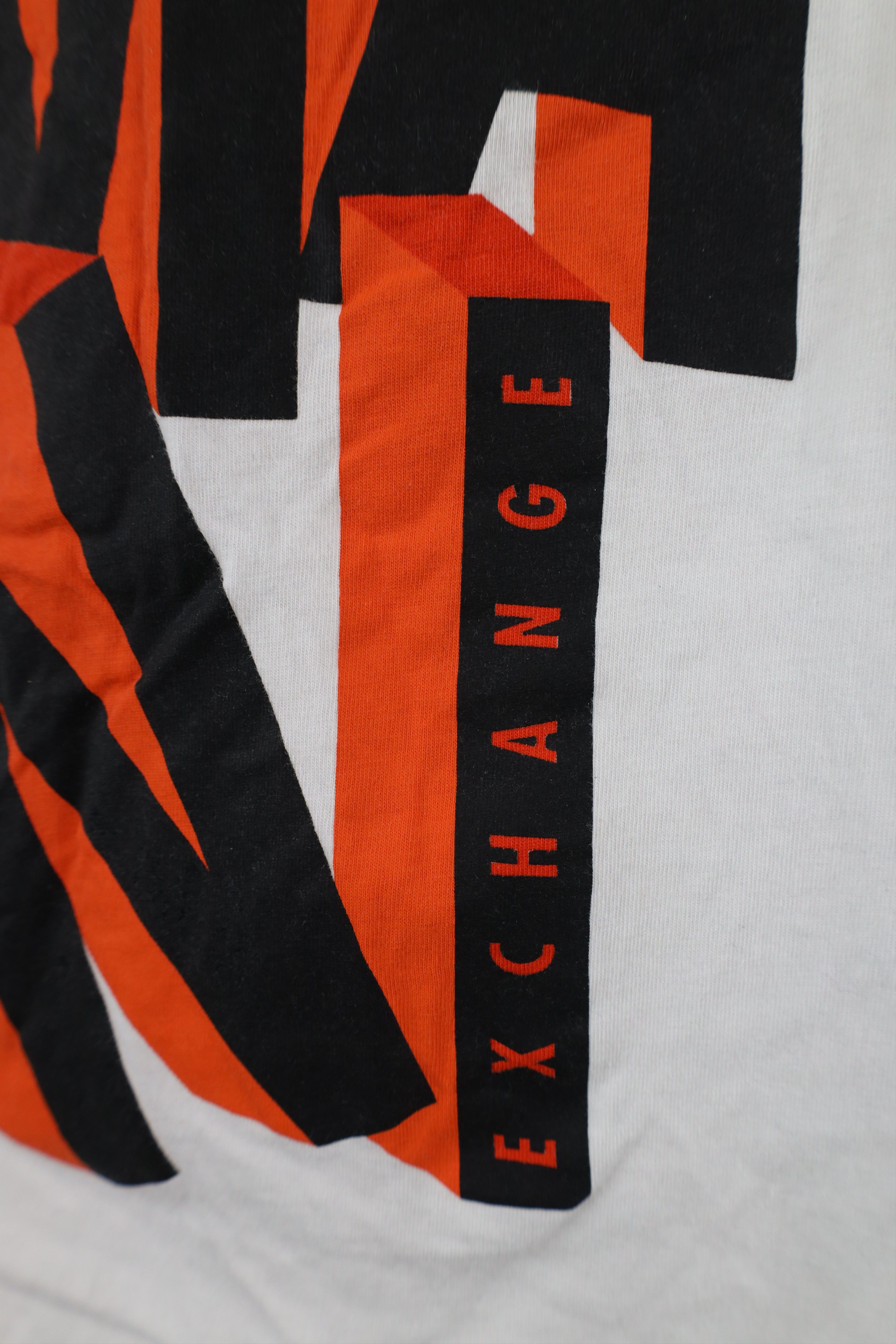 Armani Exchange × Vintage Armani Exchange Distressed Spell Out Block Letter T-Shirt Size US S / EU 44-46 / 1 - 5 Thumbnail
