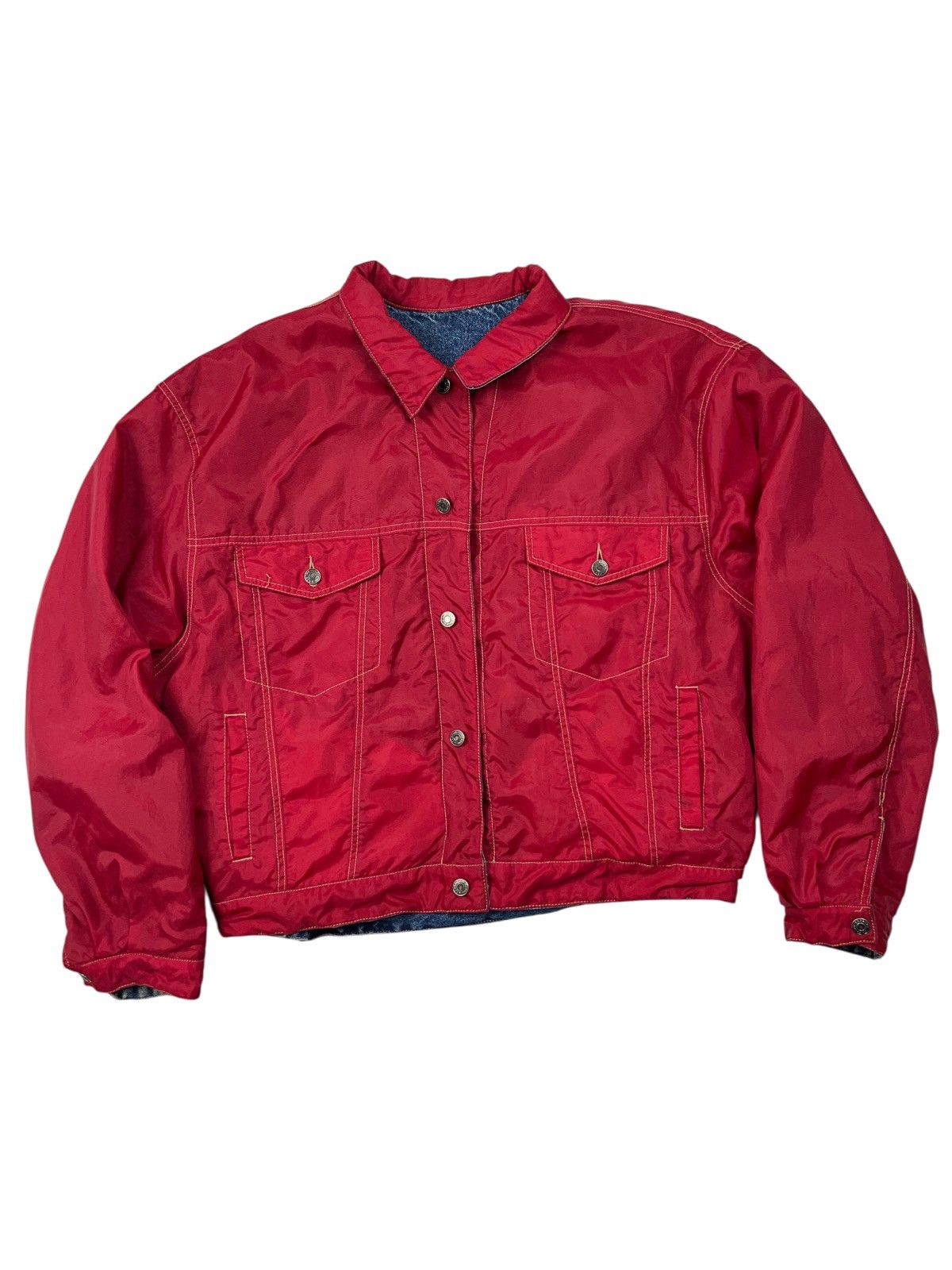 Gap Vintage 90s Gap Reversible Oversized Denim Jacket Trucker Size US XL / EU 56 / 4 - 3 Thumbnail
