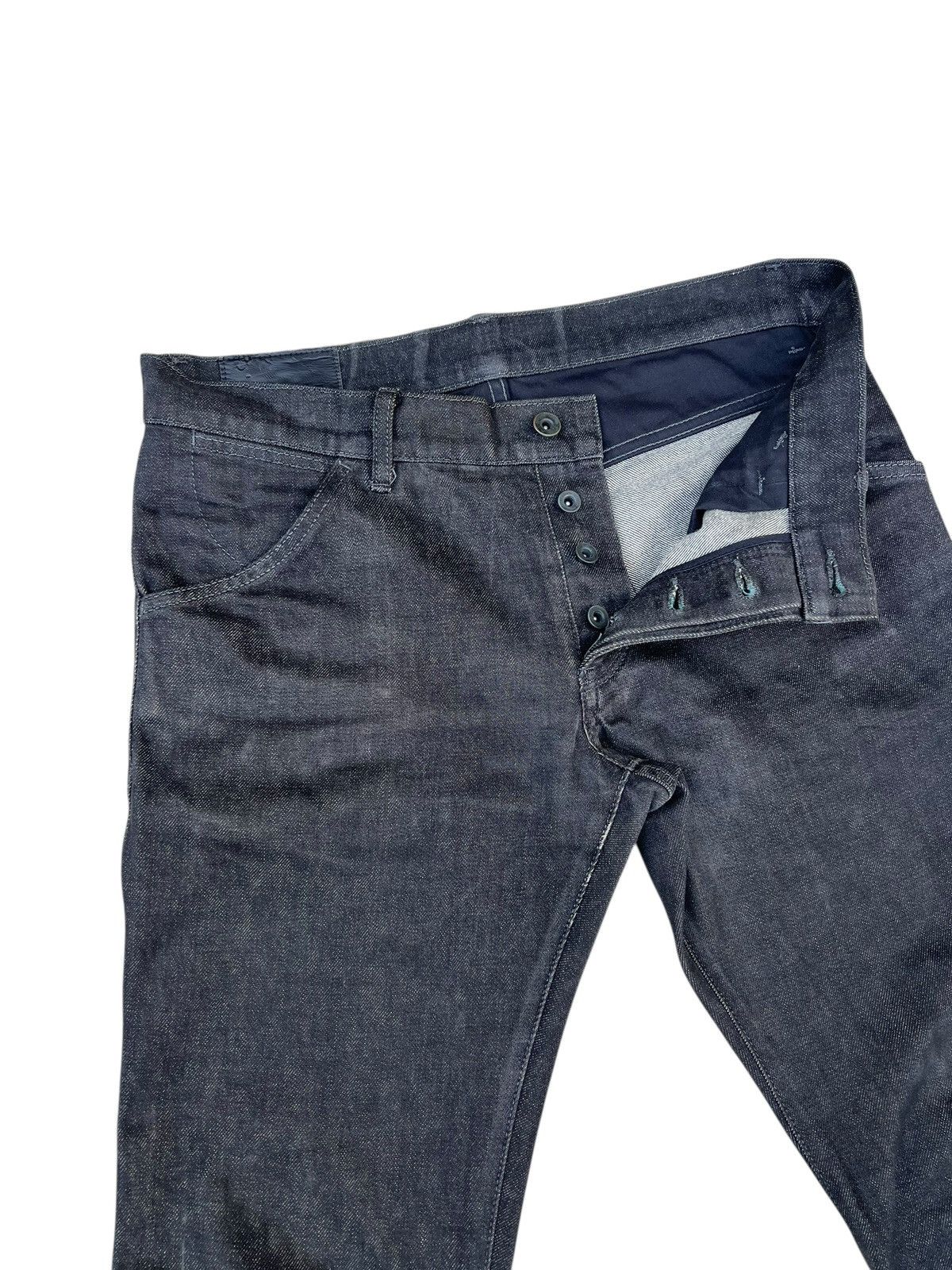 Kazuyuki Kumagai Attachment Black Attachment Japan Curve Long Leg Denim Jeans Size US 31 - 8 Thumbnail