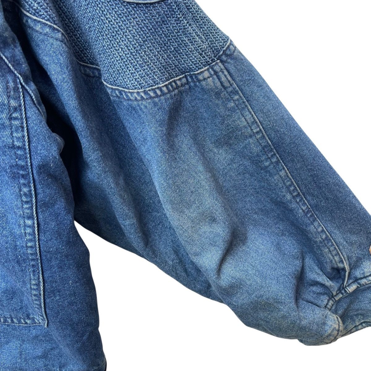 Indigo × J.FitzPatrick × Japanese Brand 💥Vintage Fittz Indigo Denim Bomber Jacket Size US M / EU 48-50 / 2 - 6 Thumbnail
