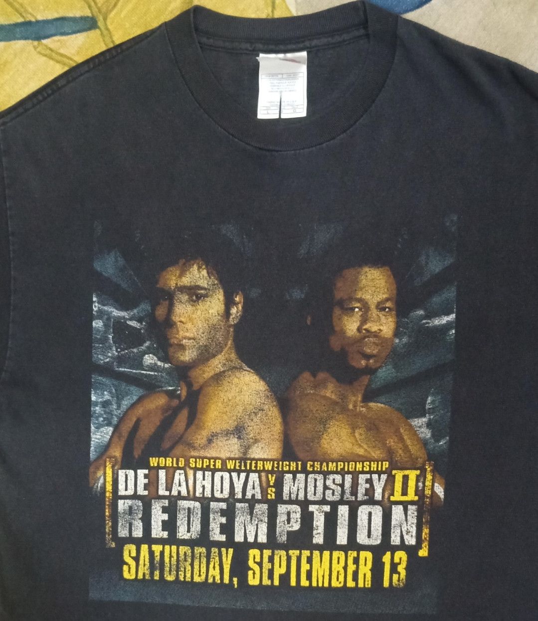 Rap Tees × Vintage Vintage De La Hoya vs Mosley II Redemption Promo T-shirt Size US L / EU 52-54 / 3 - 10 Thumbnail