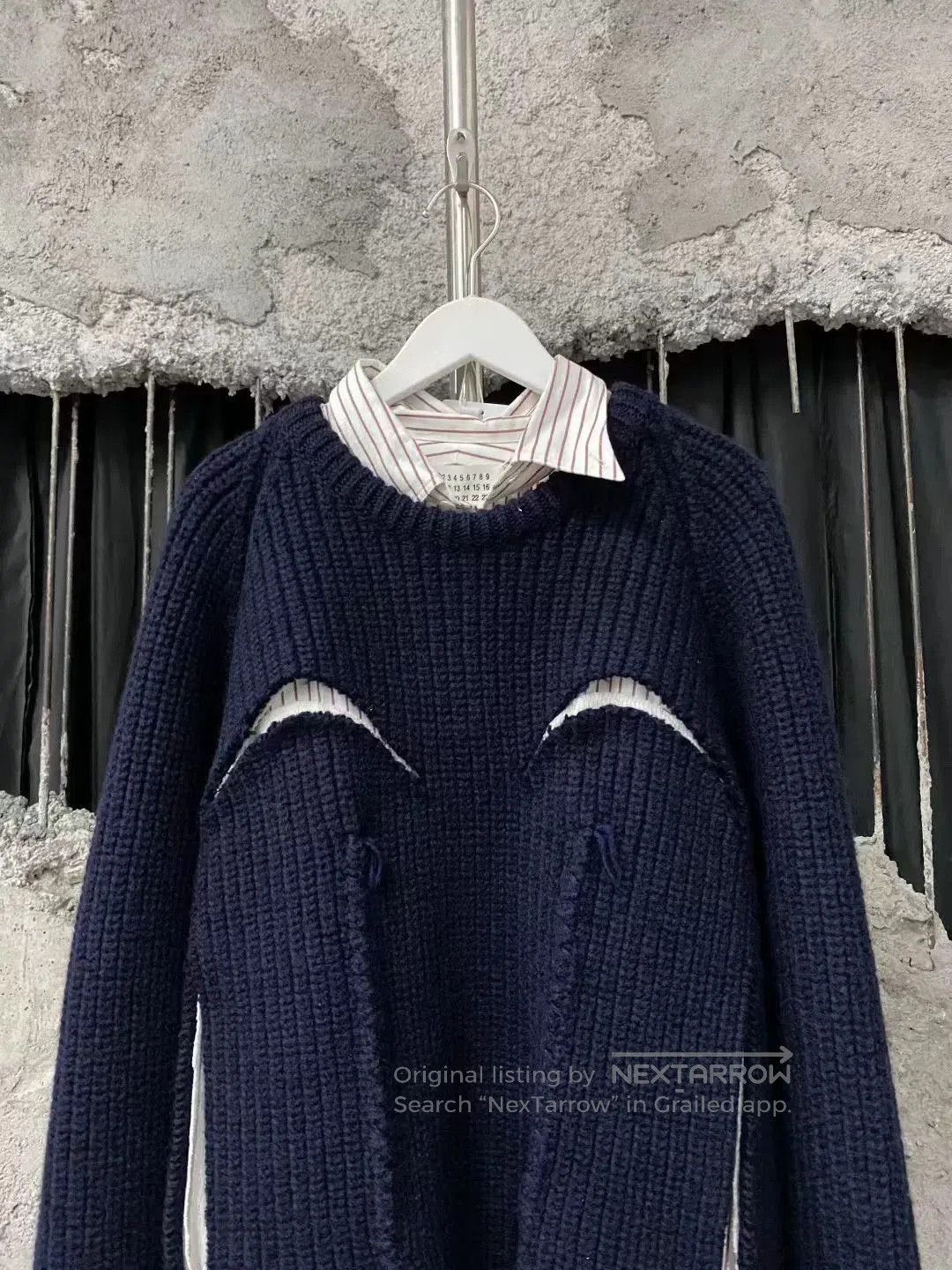 Maison Margiela Maison Margiela Sweater with Shirt Layer. Size US L / EU 52-54 / 3 - 3 Thumbnail