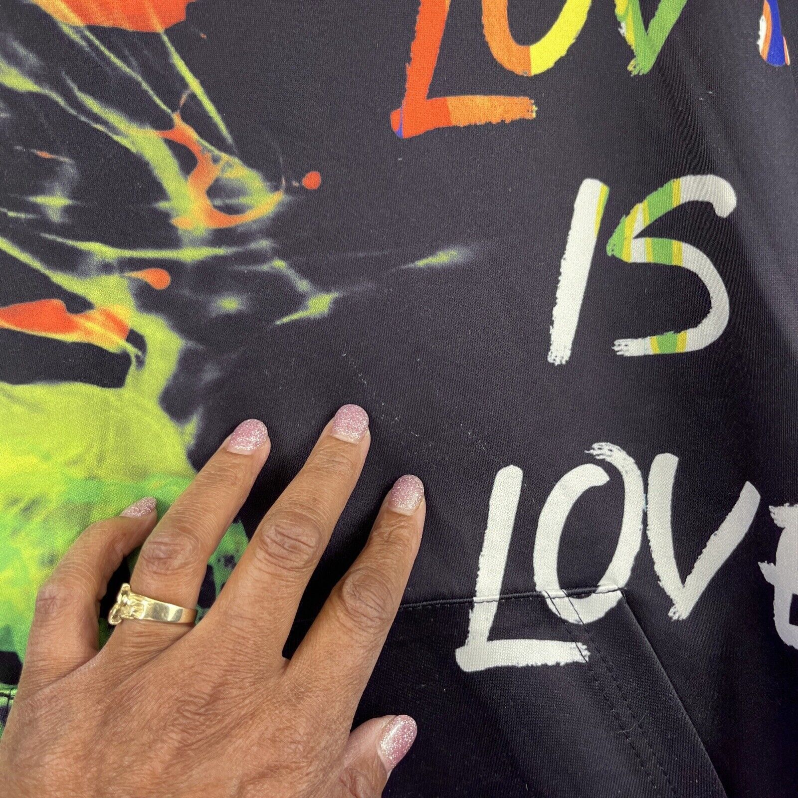 Other Tie-dye Love is Love Hoodie Men's Small Colorful Smoke San F Size US S / EU 44-46 / 1 - 3 Thumbnail