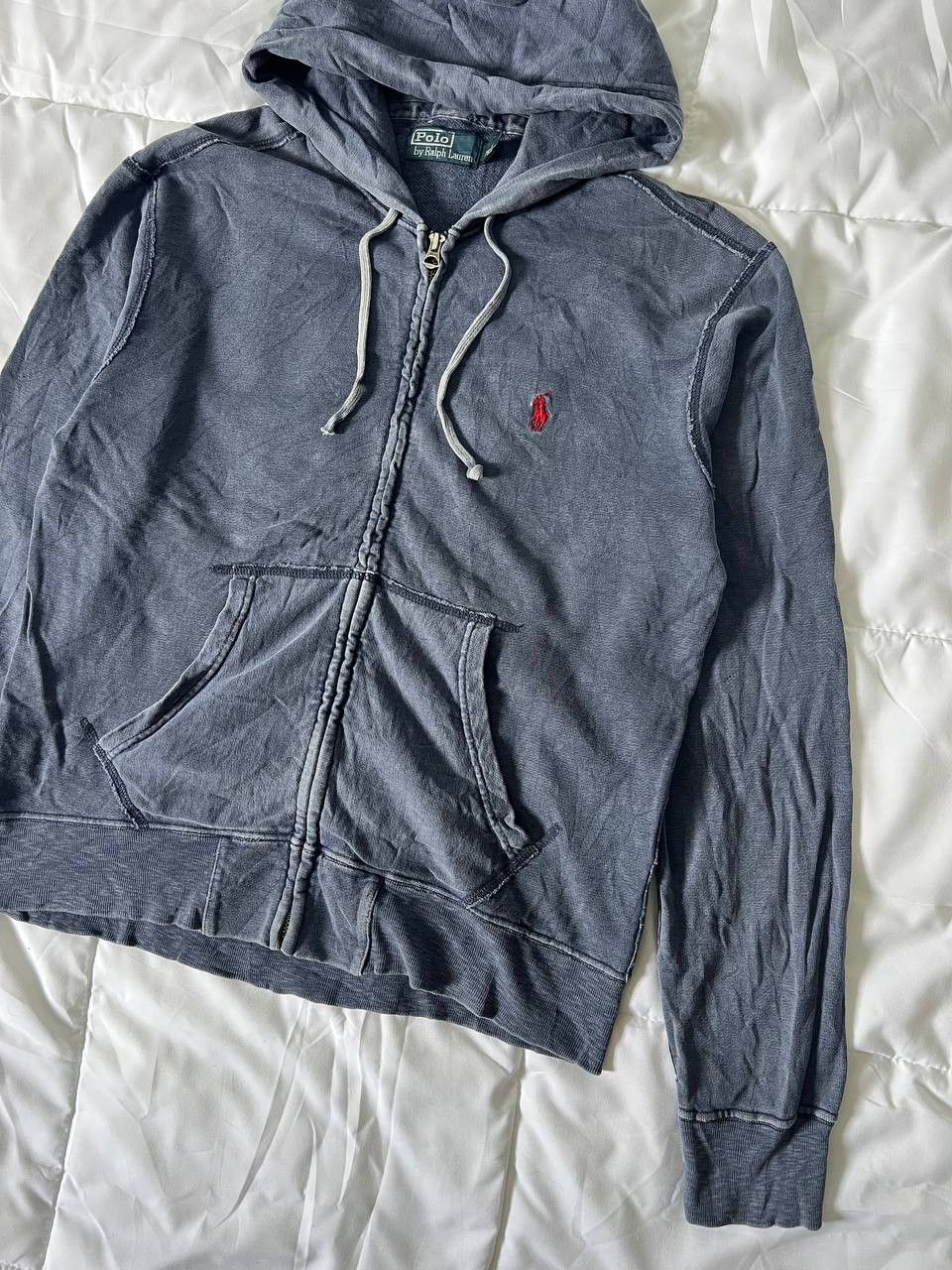 Polo Ralph Lauren × Ralph Lauren × Vintage Vintage Polo Ralph Lauren Hoodie Zipper Distressed Style Size US S / EU 44-46 / 1 - 3 Thumbnail